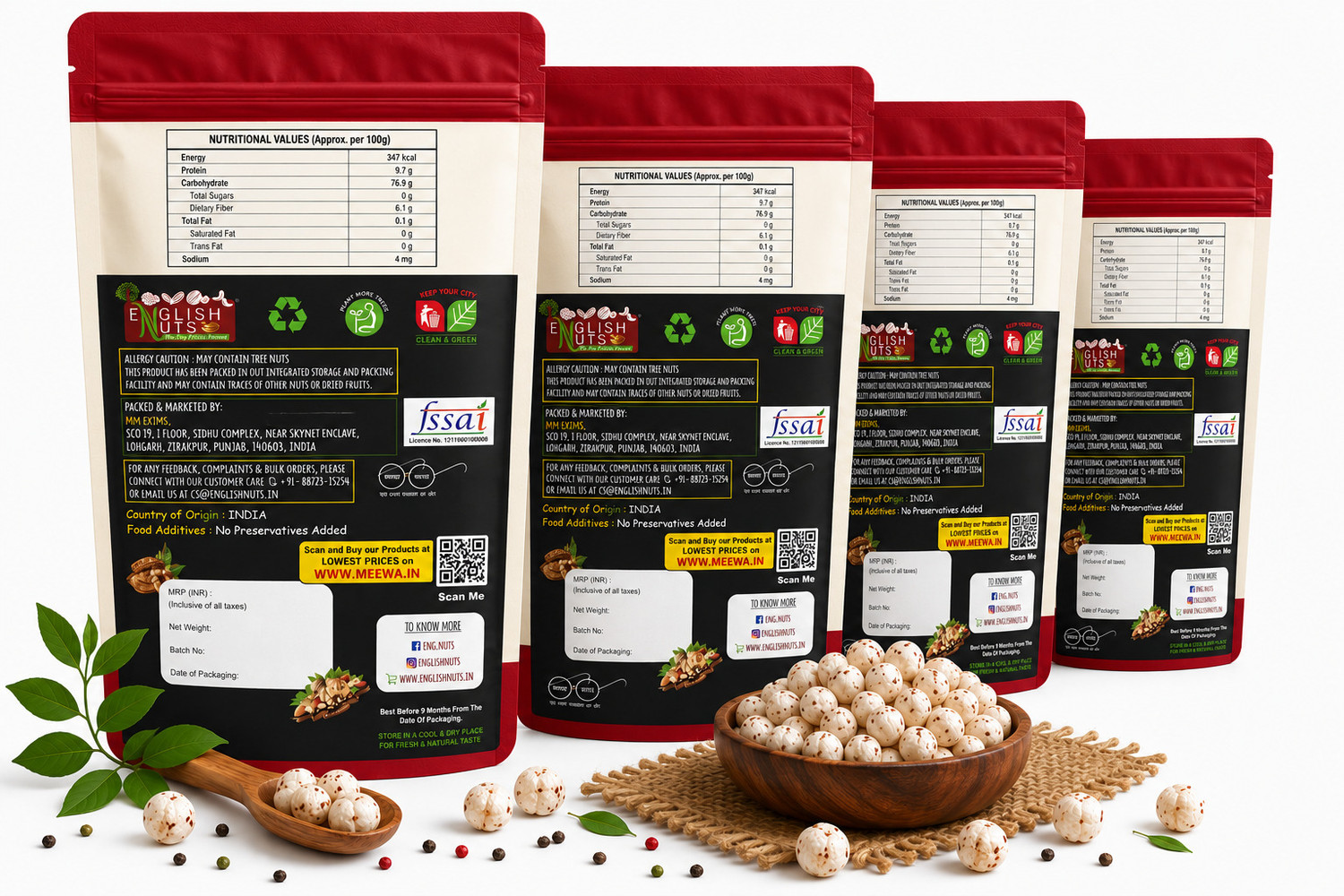 Image of ENGLISH NUTS Premium Plain Makhana Makhana