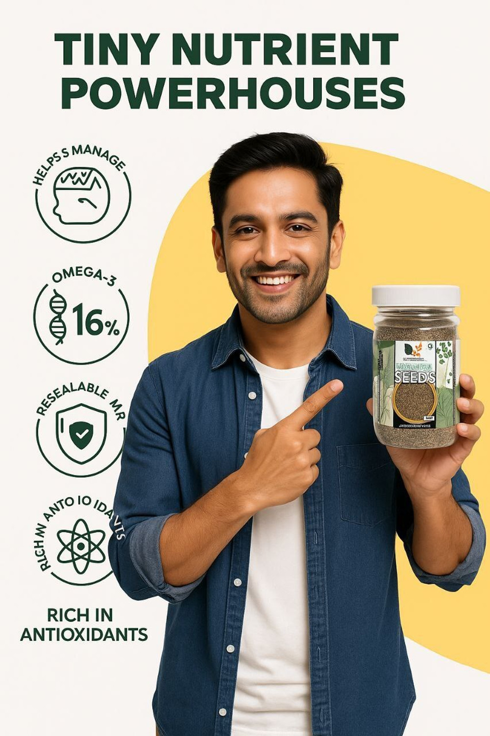 Image of ZYRONUTS Raw chia seed 200g Chia Seeds