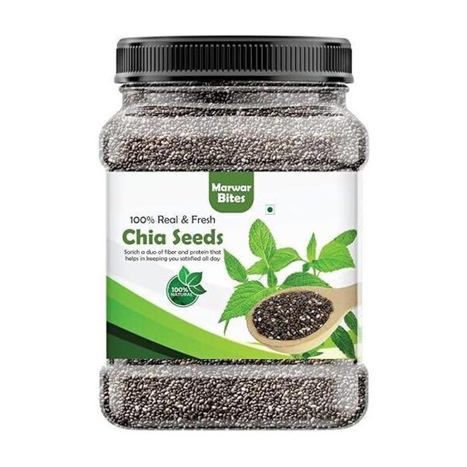 Image of Marwar Bites Chia Seeds - Seeds for Weight Management | Rich in Calcium, Protein & Fibre Chia Seeds