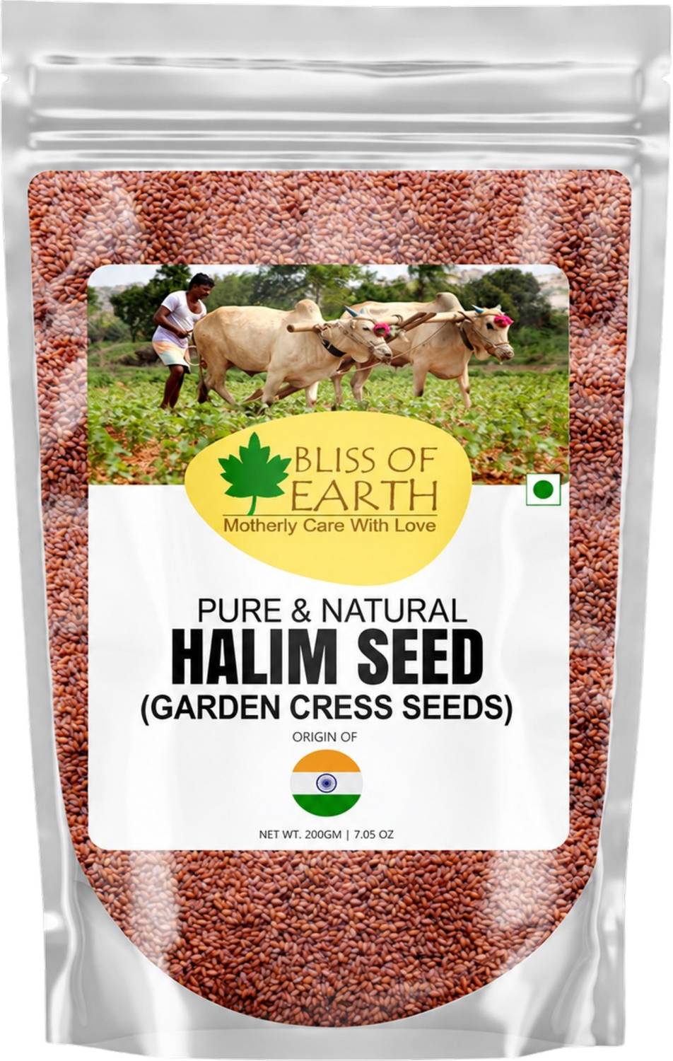 Bliss of Earth 200gm Halim Seeds Organic For Eating, Aliv Seeds For hair & Immunity Booster Foods Garden Cress Seeds