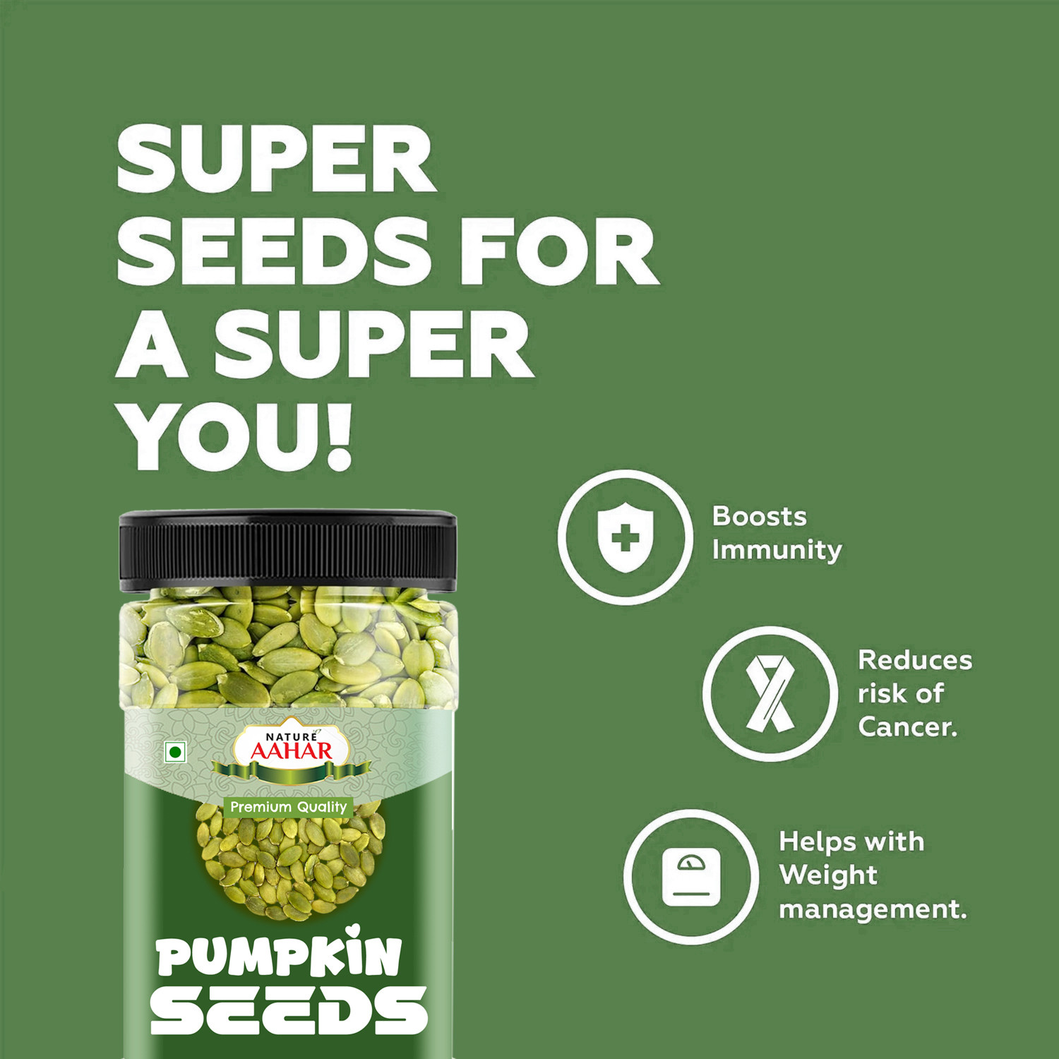 Image of Nature Aahar Raw Pumpkin Seeds for eating, Rich in Protein and Fiber Pumpkin Seeds Pumpkin Seeds