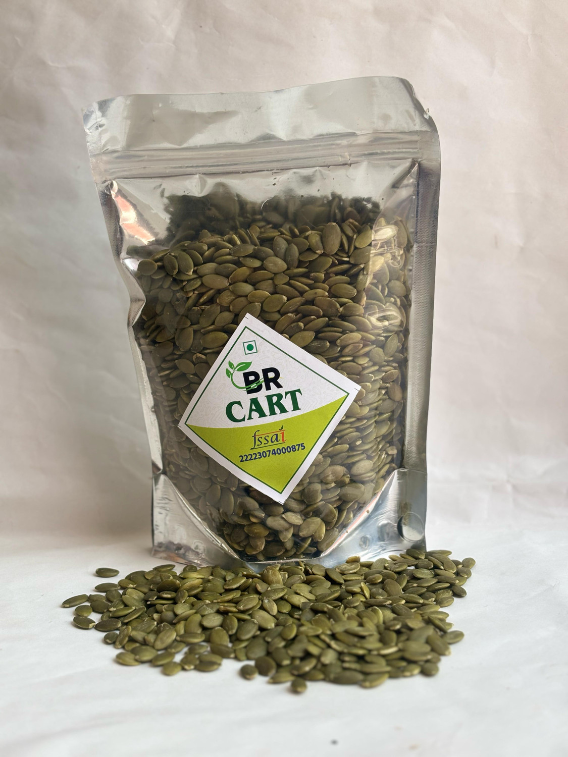Image of BR CART Raw Pumpkin Seeds | Protein and Fiber Rich Superfood for Eating Organic Pumpkin Seeds (500 g)