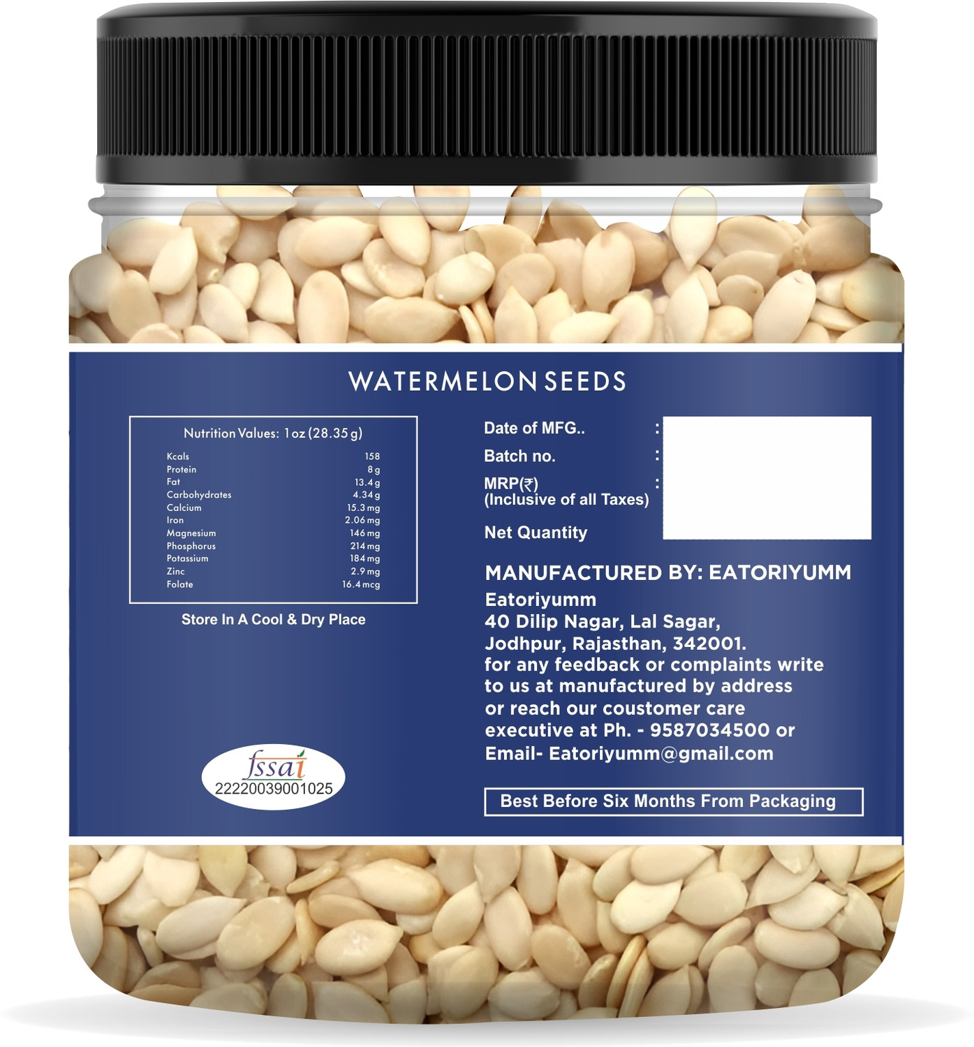 Image of Eatoriyumm Watermelon Seeds - Magaj (Matira Minji) Watermelon Seeds