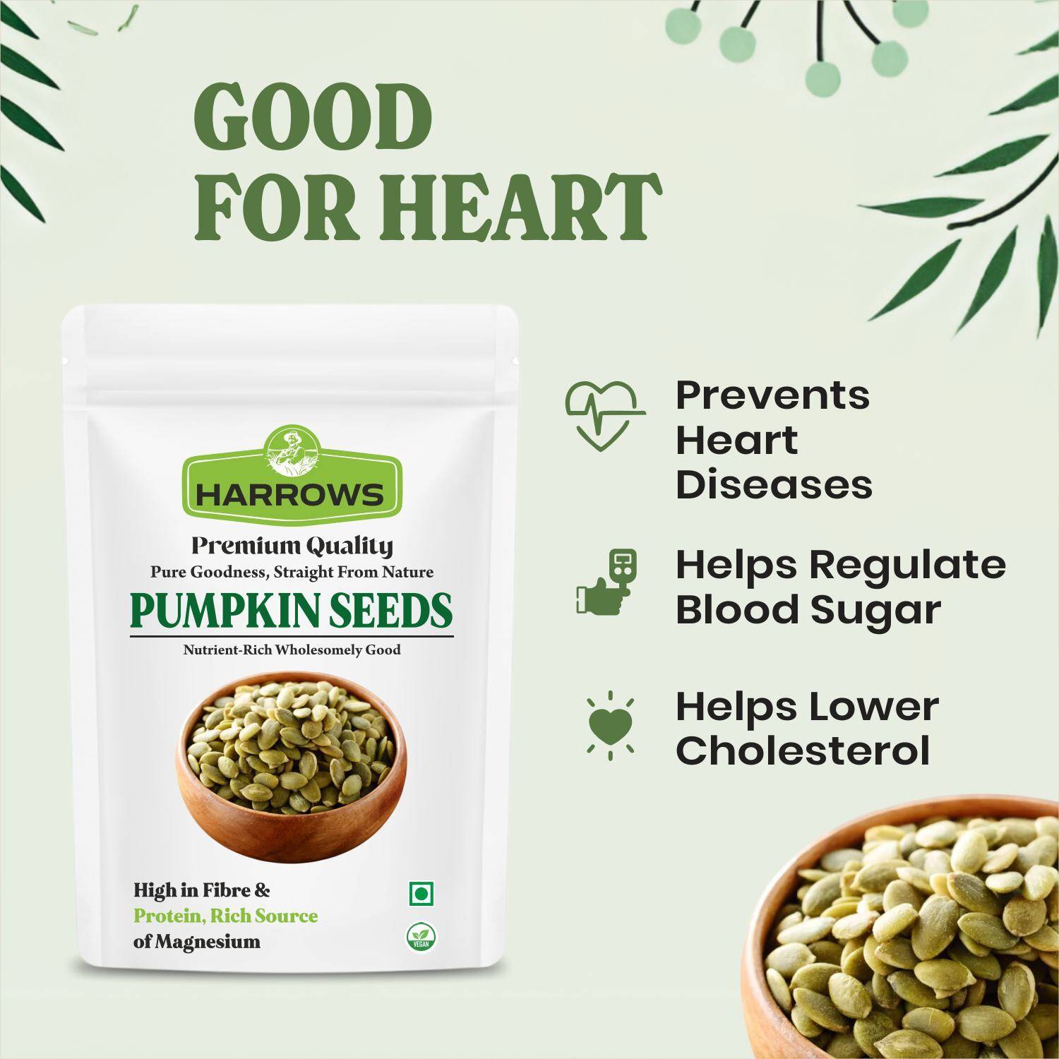 Harrows Raw Pumpkin Seeds, 100g - Image 4
