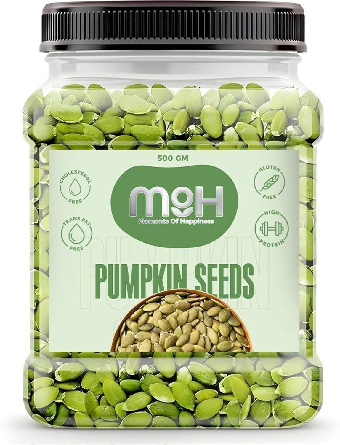 Image of M.O.H. MOMENTS OF HAPPINESS Pumpkin Seeds 500g | Premium Raw & Natural Pumpkin Seeds Pumpkin Seeds