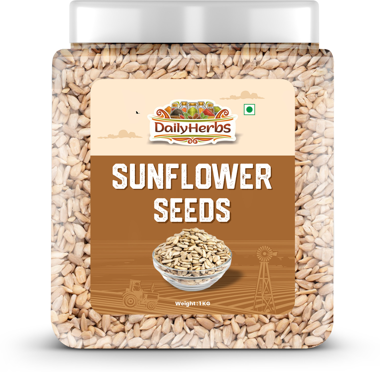Image of DAILYHERBS Sunflower Seeds for Eating | High in Protein and Fibers Sunflower Seeds