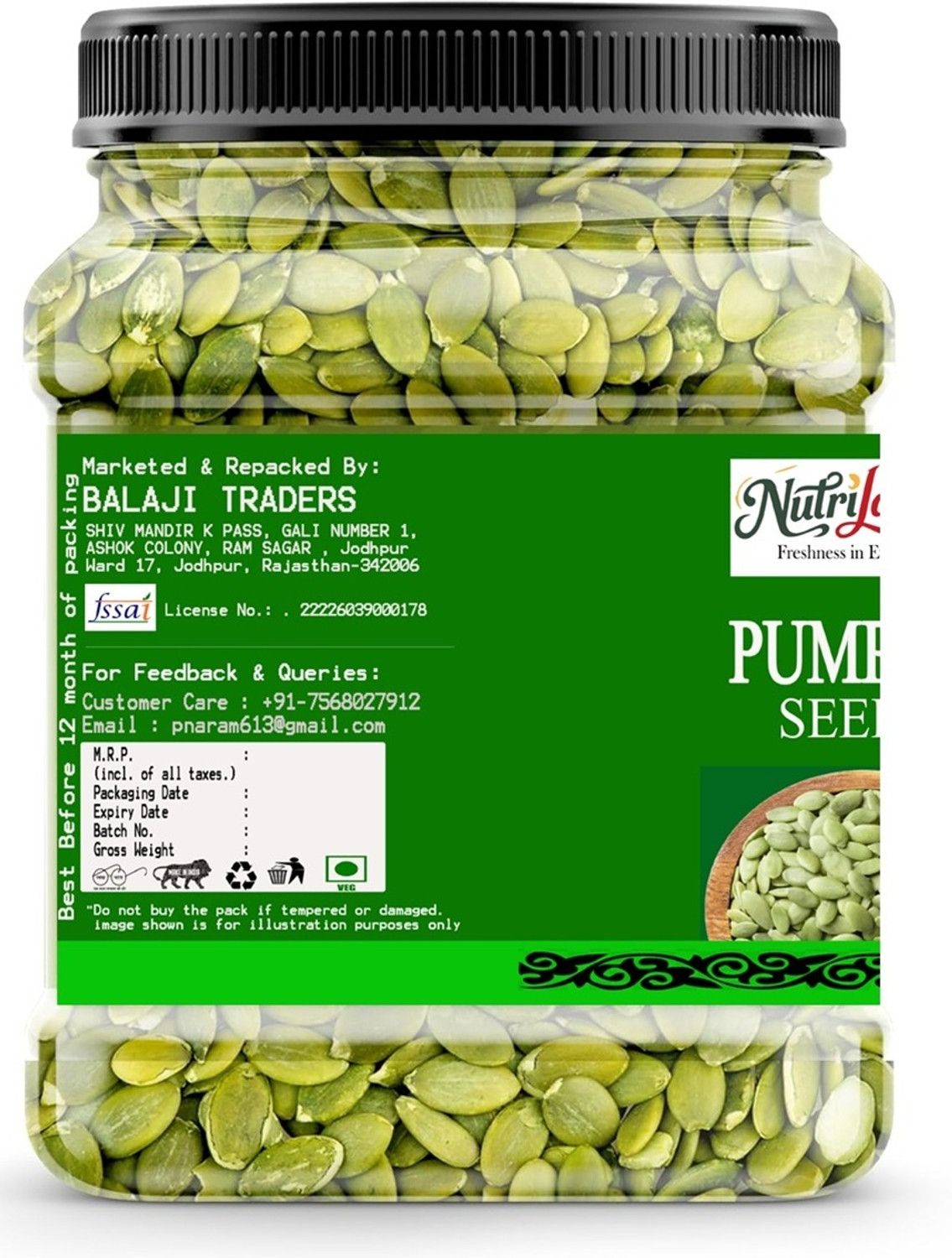 Image of Nutrilazzat Pumpkin Seeds| Seeds for Eating| Raw Pumpkin Seed | Diet Food Pumpkin Seeds