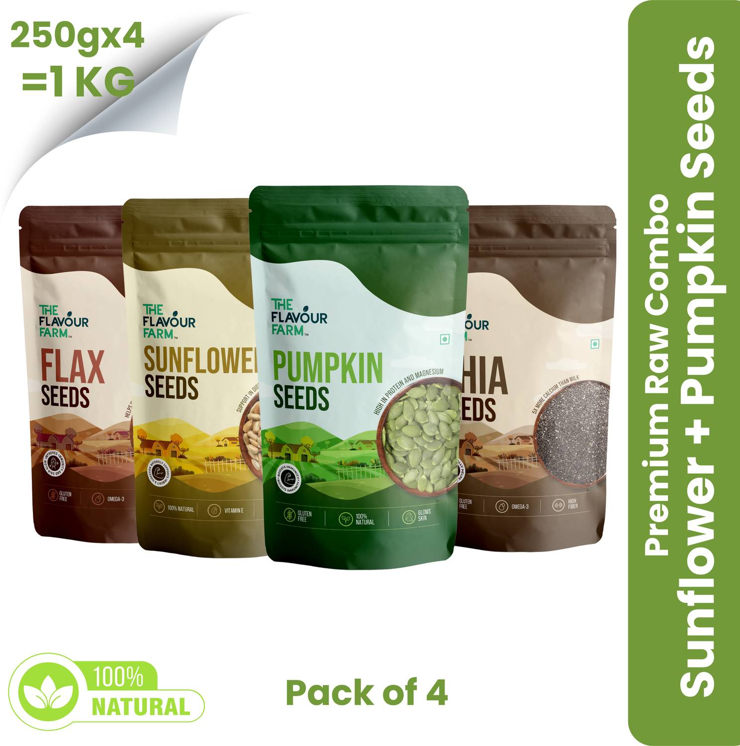 The Flavour Farm 4-Seed Combo Pack Pack of 4 - Image 1