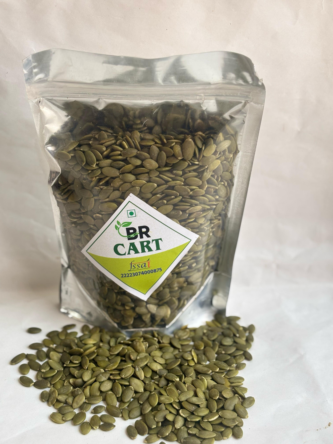 Image of BR CART Raw Pumpkin Seeds | Protein and Fiber Rich Superfood for Eating Organic Pumpkin Seeds (500 g)