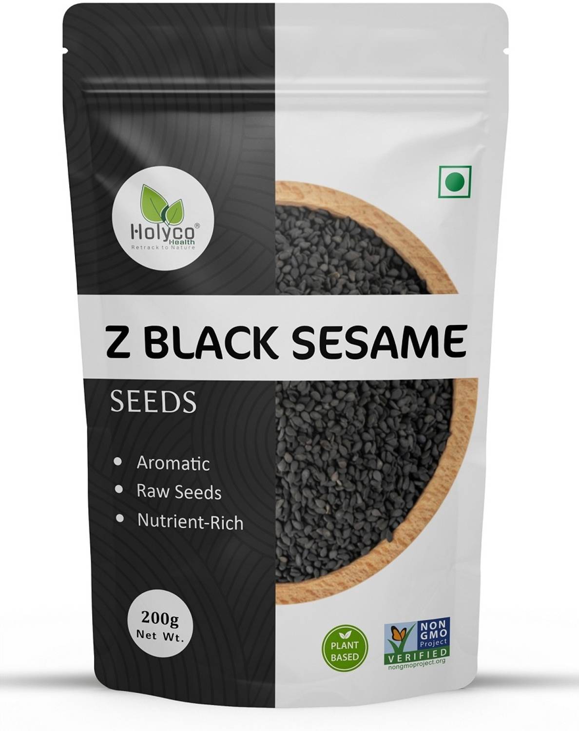 くろまめ Holyco Health Z Black Sesame Seeds (200 GM) Black Sesame Seeds