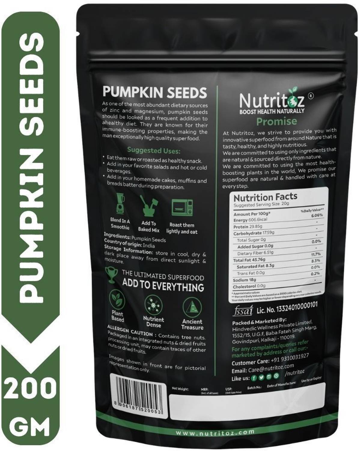 Nutritoz Premium Pumpkin Seeds 4 L - Image 2