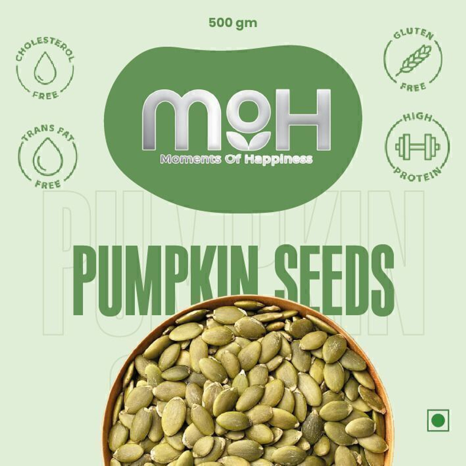 Image of M.O.H. MOMENTS OF HAPPINESS Pumpkin Seeds 500g | Premium Raw & Natural Pumpkin Seeds Pumpkin Seeds