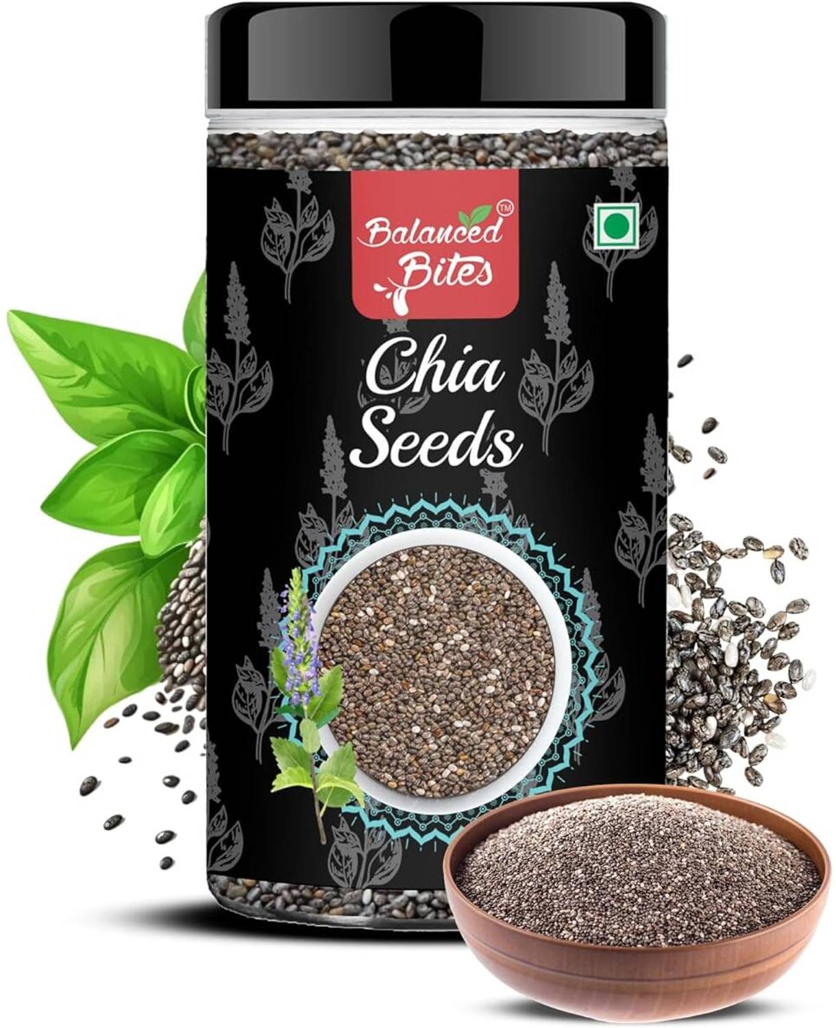 Balanced Bites Chia Seeds | 100% Clean Chia Seeds Organic | Omega-3 Seeds for Eating Chia Seeds