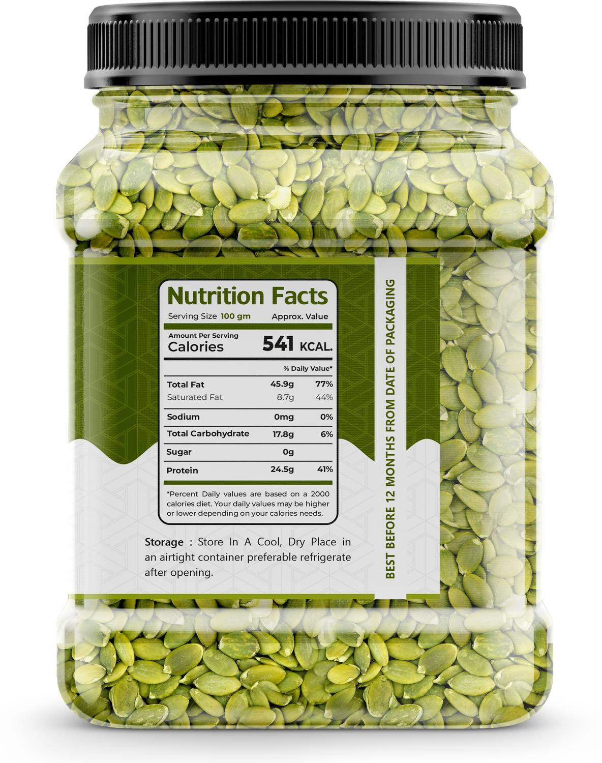 Yajurveda Raw Pumpkin Seeds 300g - Image 3