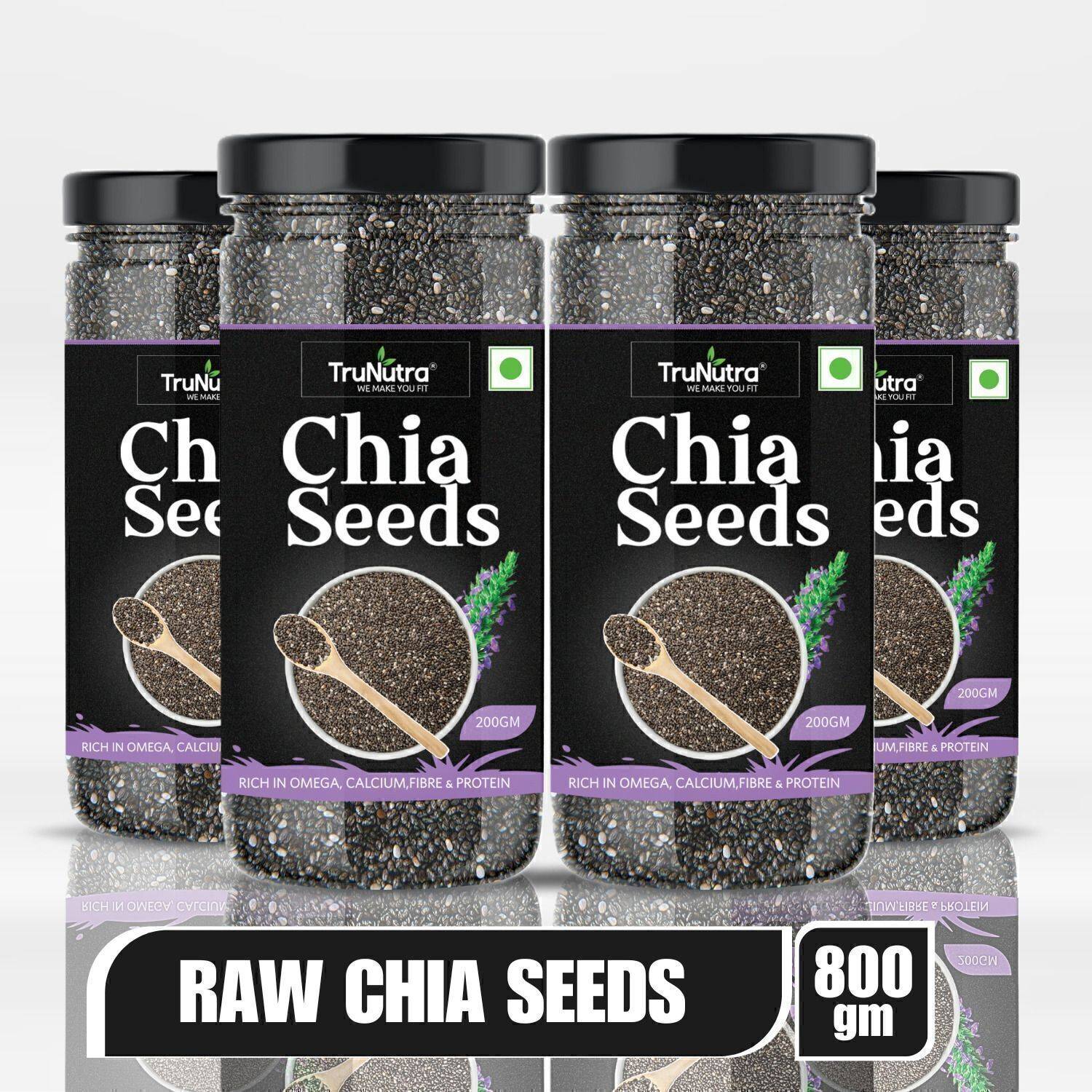 TruNutra Chia Seeds For Weight Loss High In Omega-3 Calcium & Zin