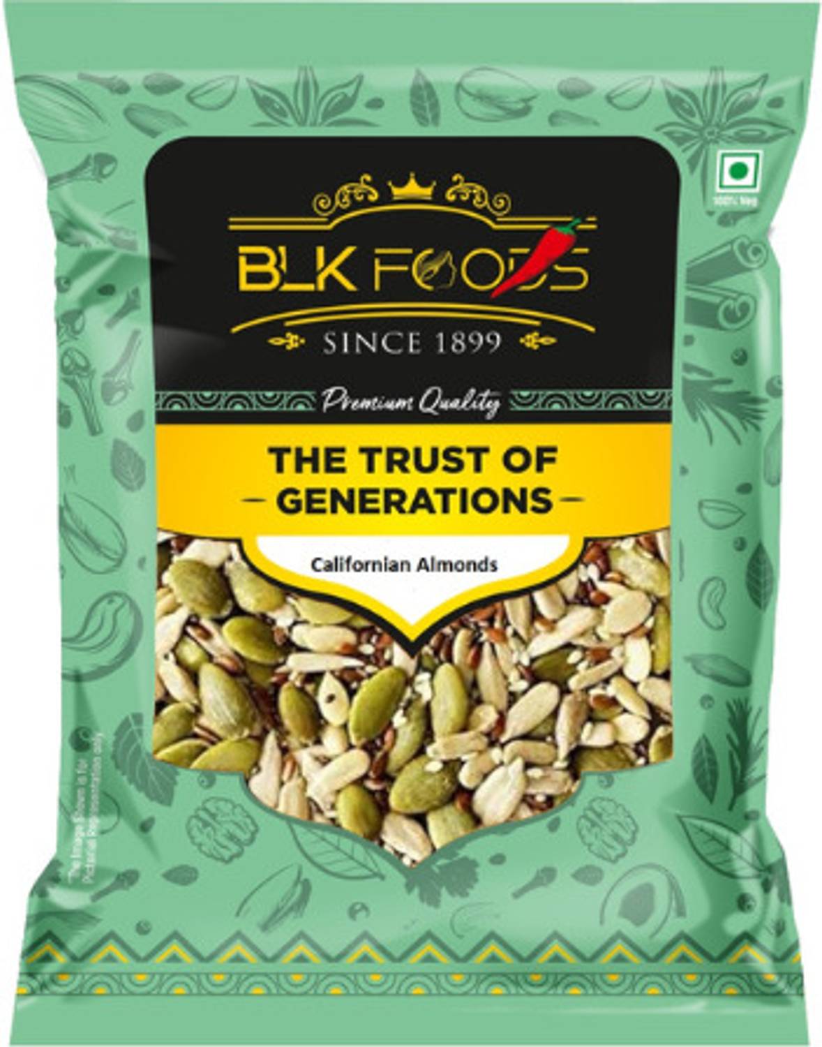 BLK FOODS 300g Seed Mix | Protein Rich Healthy Snacks | Seeds Mixture | Pumpkin Seeds, Sunflower Seeds, Watermelon Seeds, Brown Flax Seeds