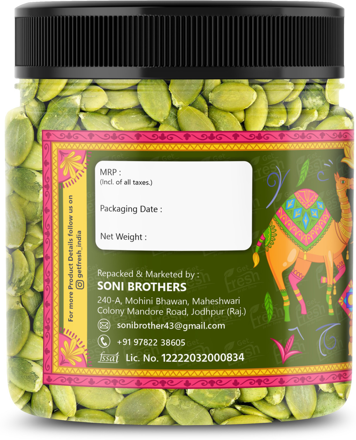 Image of Get Fresh Pumpkin Seeds (Pepitas) | Rich in Magnesium, Iron & Antioxidants Pumpkin Seeds