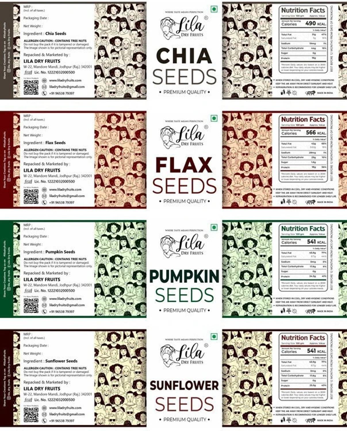 lila dry fruits 4 Superseed Combo 100g each - Image 4