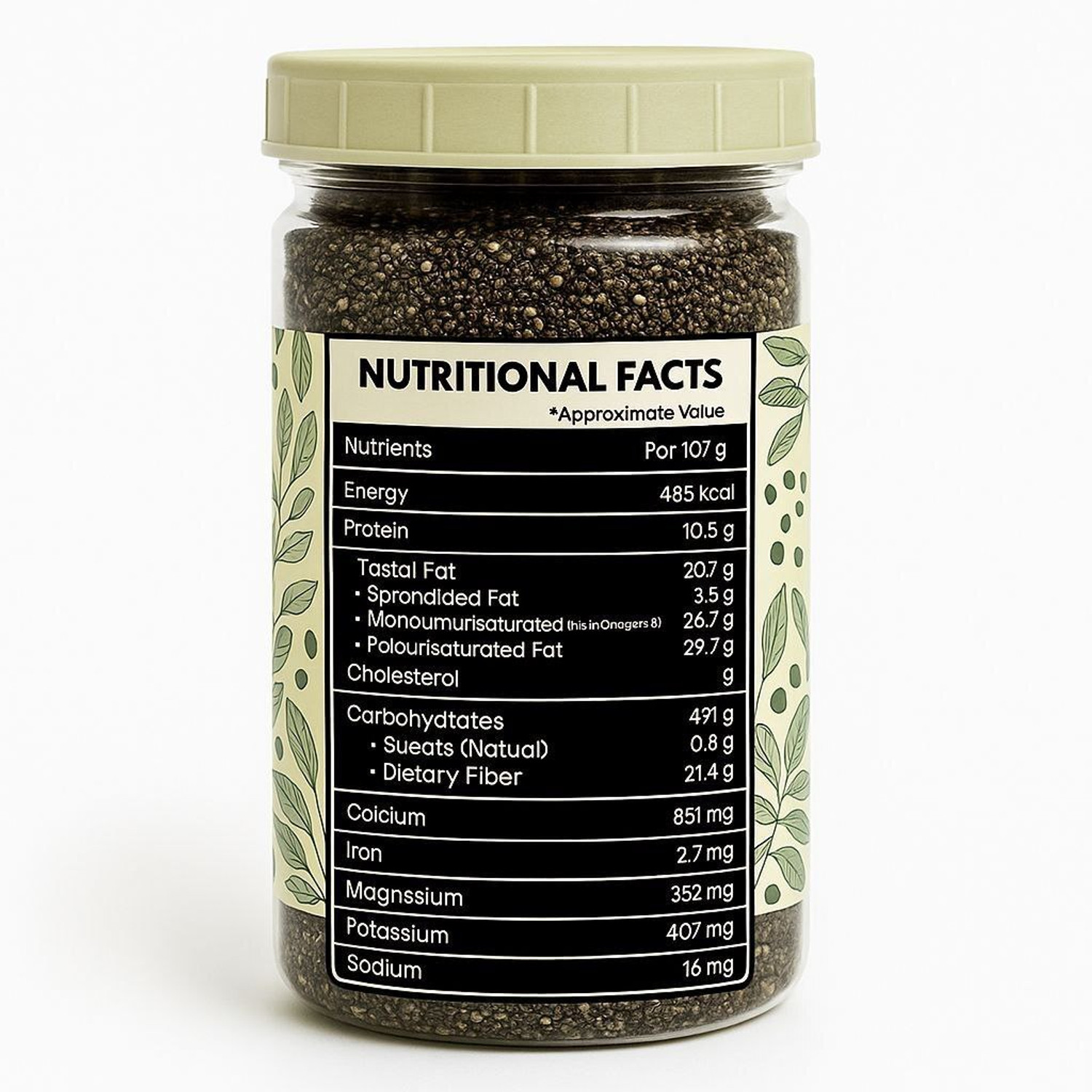 Image of ZYRONUTS Raw chia seed 200g Chia Seeds