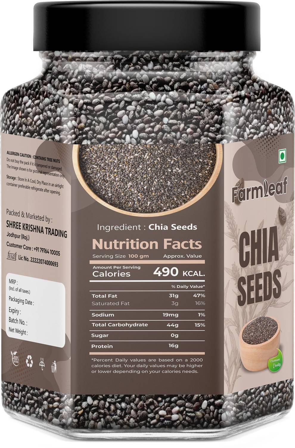 FarmLeaf Raw Chia Seeds for Weight Loss - Image 3