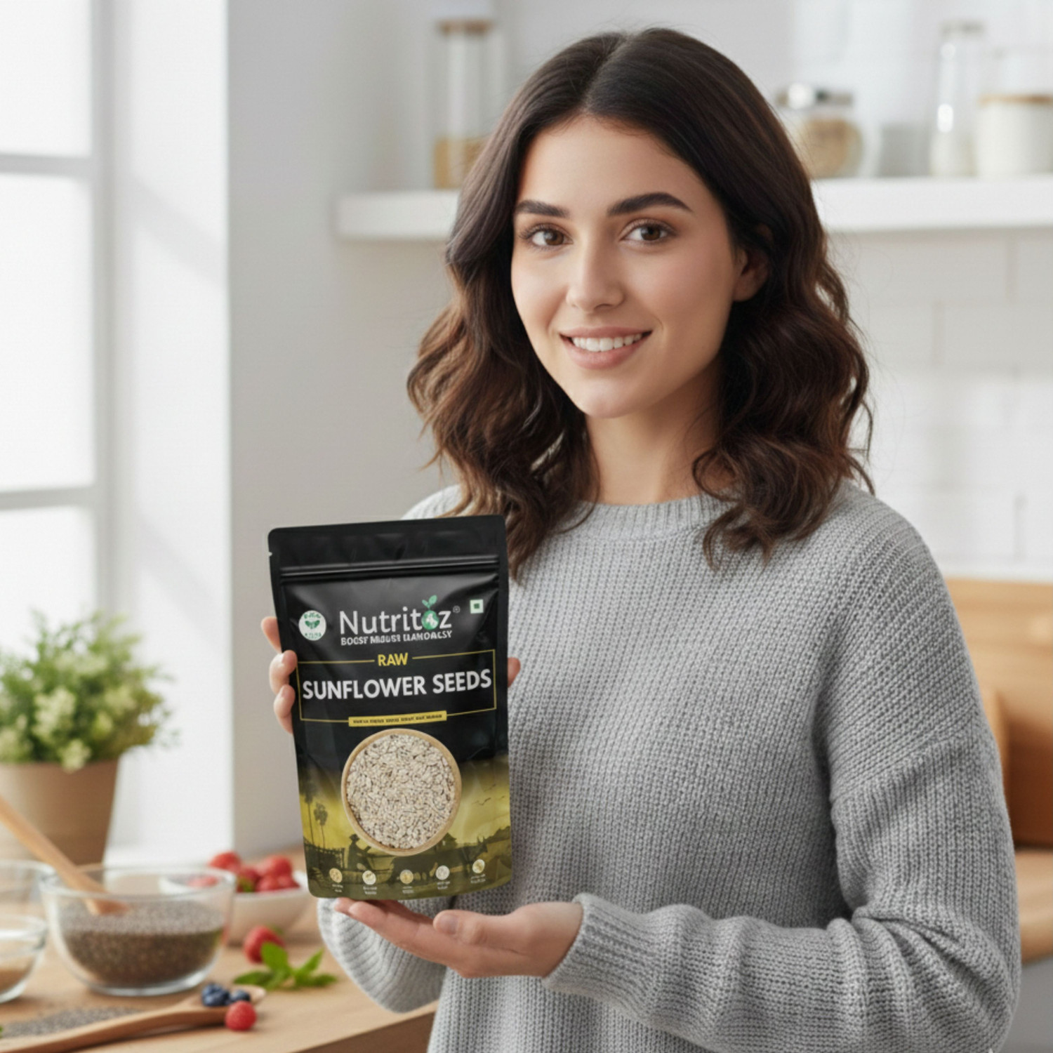 Image of Nutritoz Premium 800g Raw Pumpkin Seeds & Sunflower Seeds Combo Pack of 2 | 400GM Each of Pumpkin Seeds, Sunflower Seeds