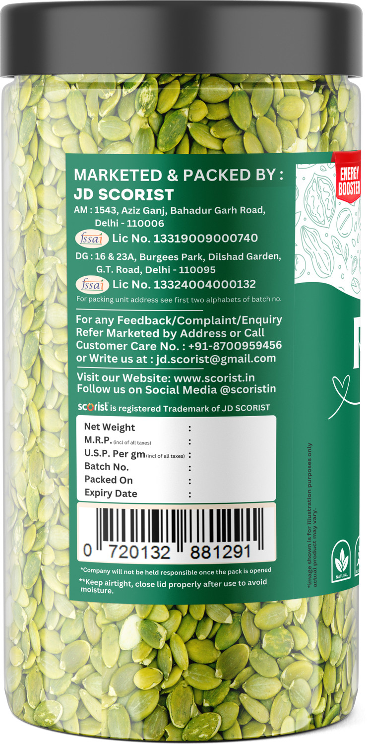 Image of Scorist Premium Pumpkin Seeds | Edible Pumpkin Seeds | 400g Pumpkin Seeds