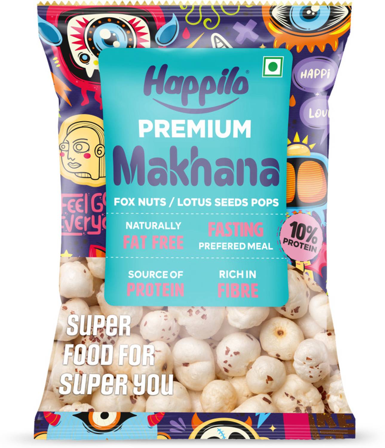 Happilo Premium All Natural Fox Nuts (Phool) Lotus Seeds(Makhana)