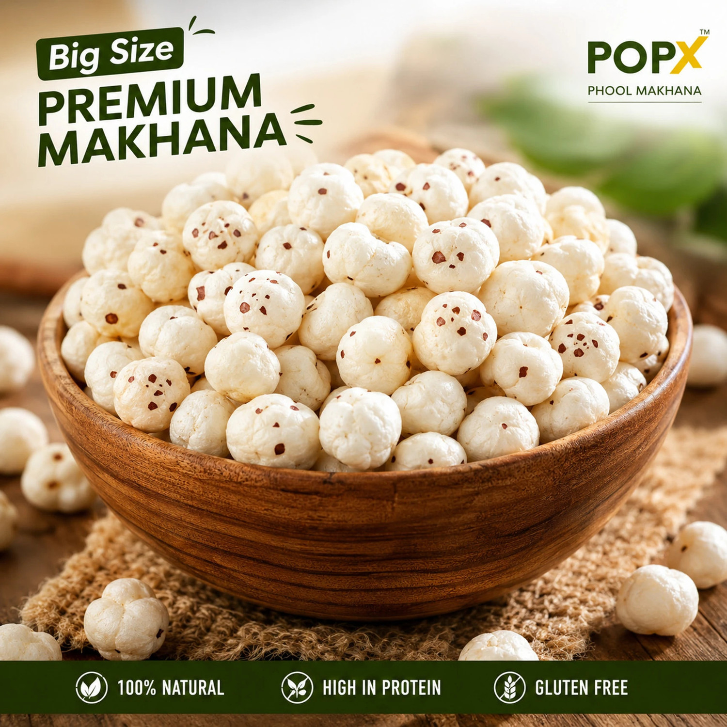 Image of POPX Phool Makhana | Light & Crunchy Fox Nuts | Healthy Snack Experience Makhana