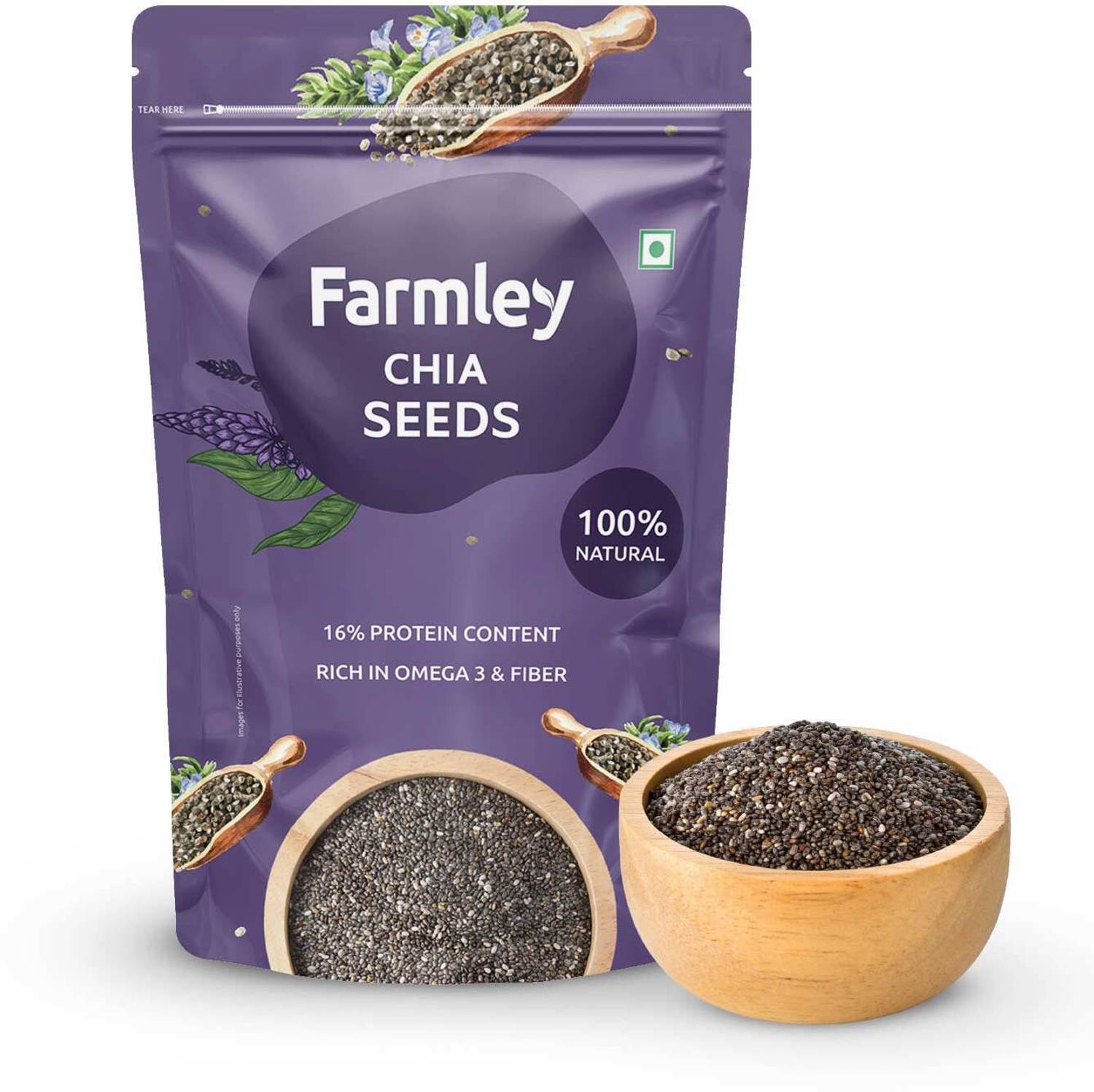 Farmley Premium Chia Seeds 200g - Image 2