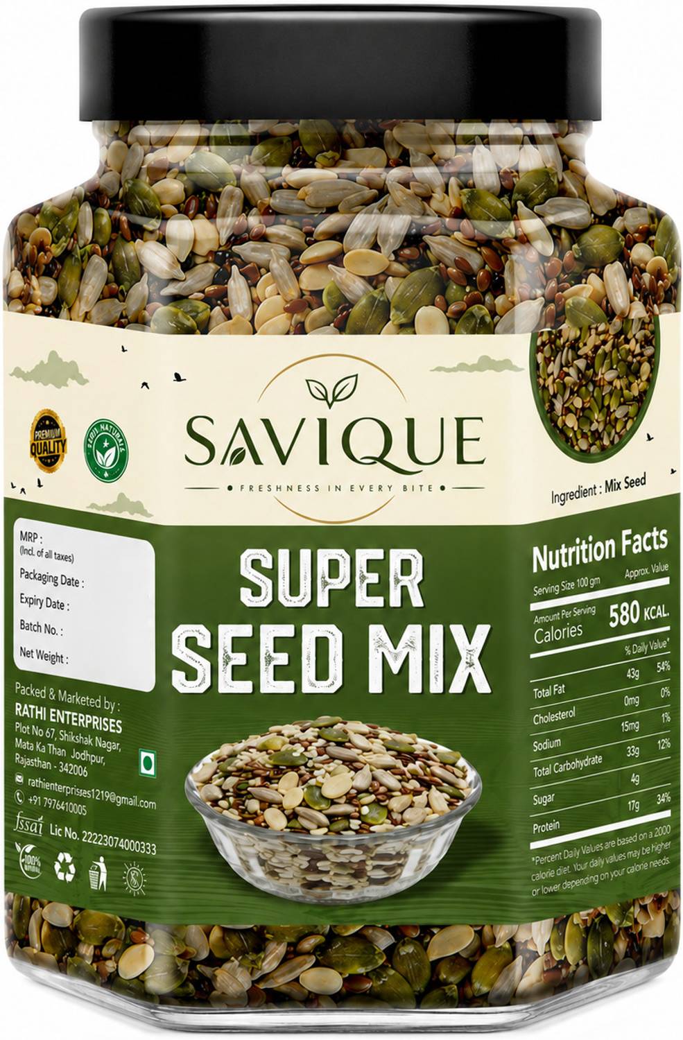 Savique Raw Mix Seeds for Immunity Booster - Image 1