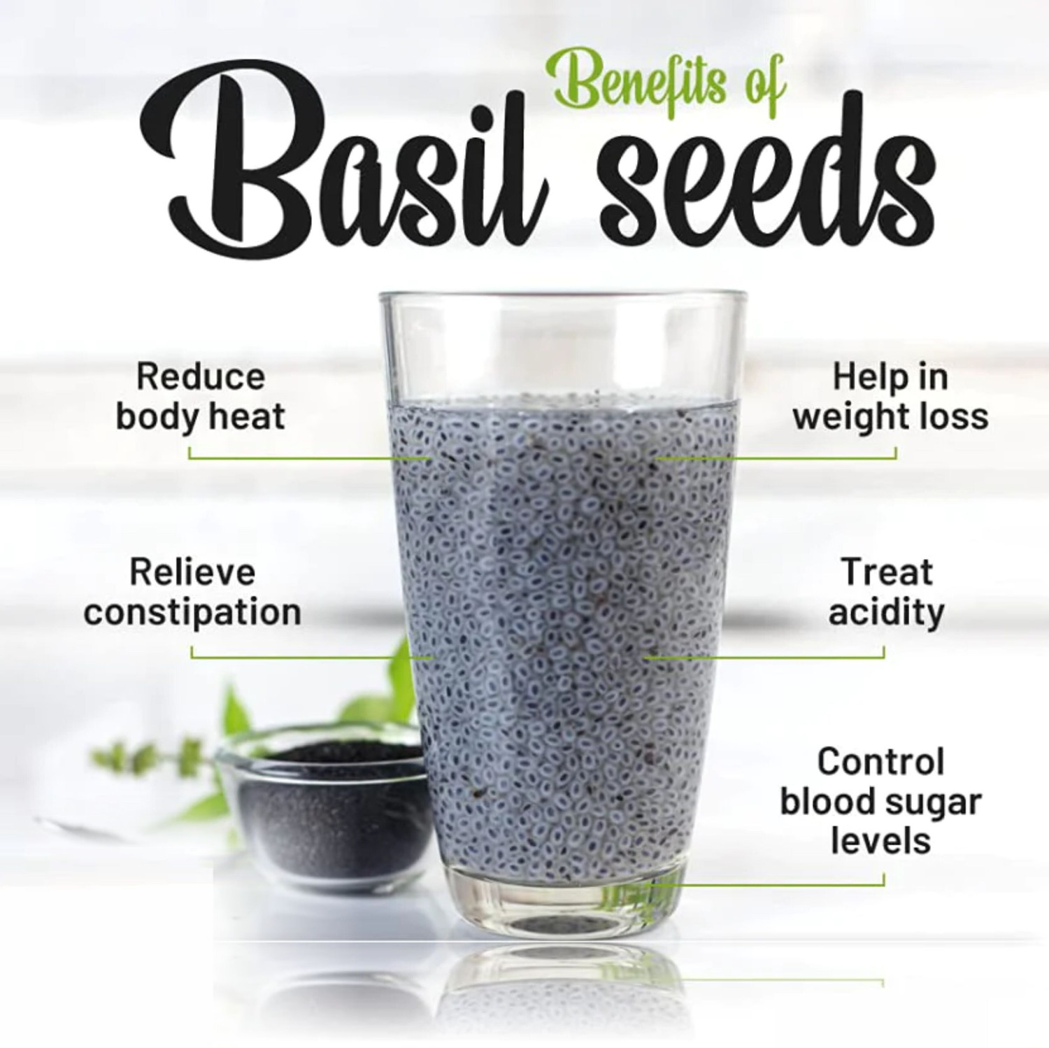 Image of Srishma Raw Basil / Sabja /Tukhmariya seed for Weight loss with Omega 3 , Zinc and Fiber Basil Seeds