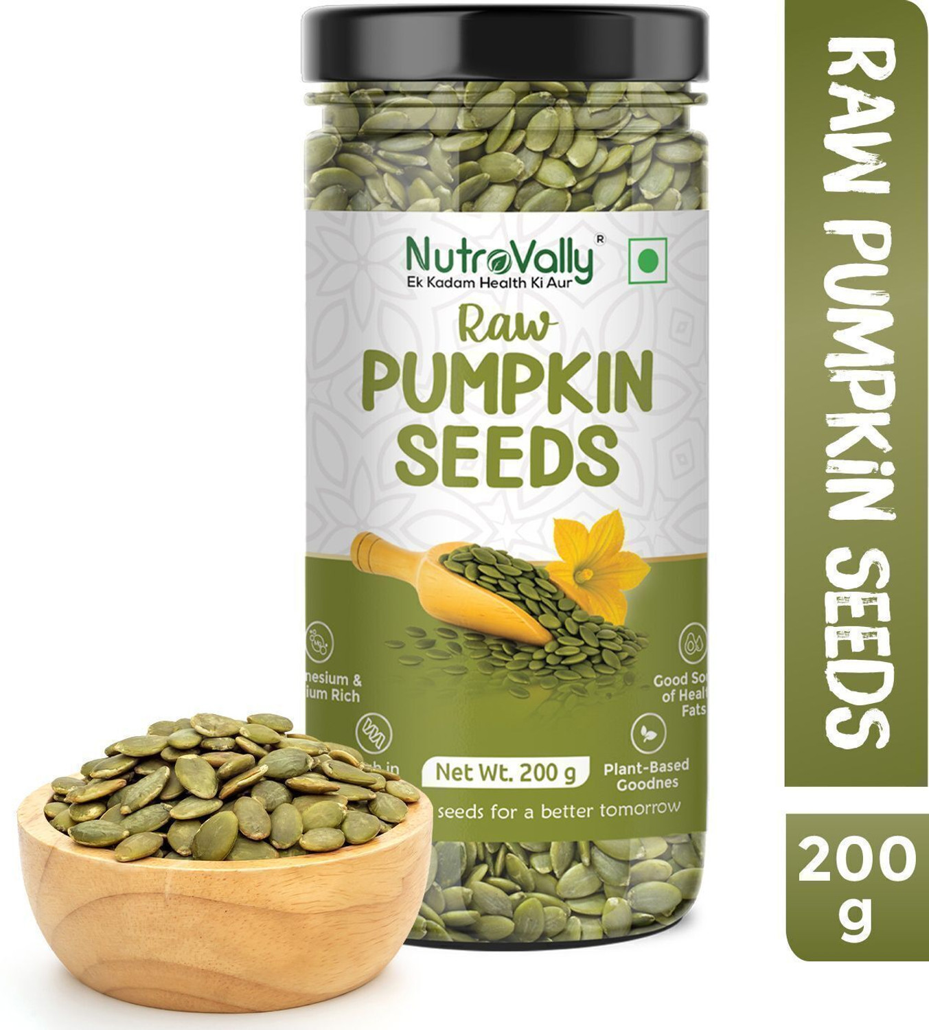 Image of NutroVally Chia & Pumpkin Seed Combo for Weight Loss|Loaded with Omega 3,Fiber & Calcium Chia Seeds, Pumpkin Seeds