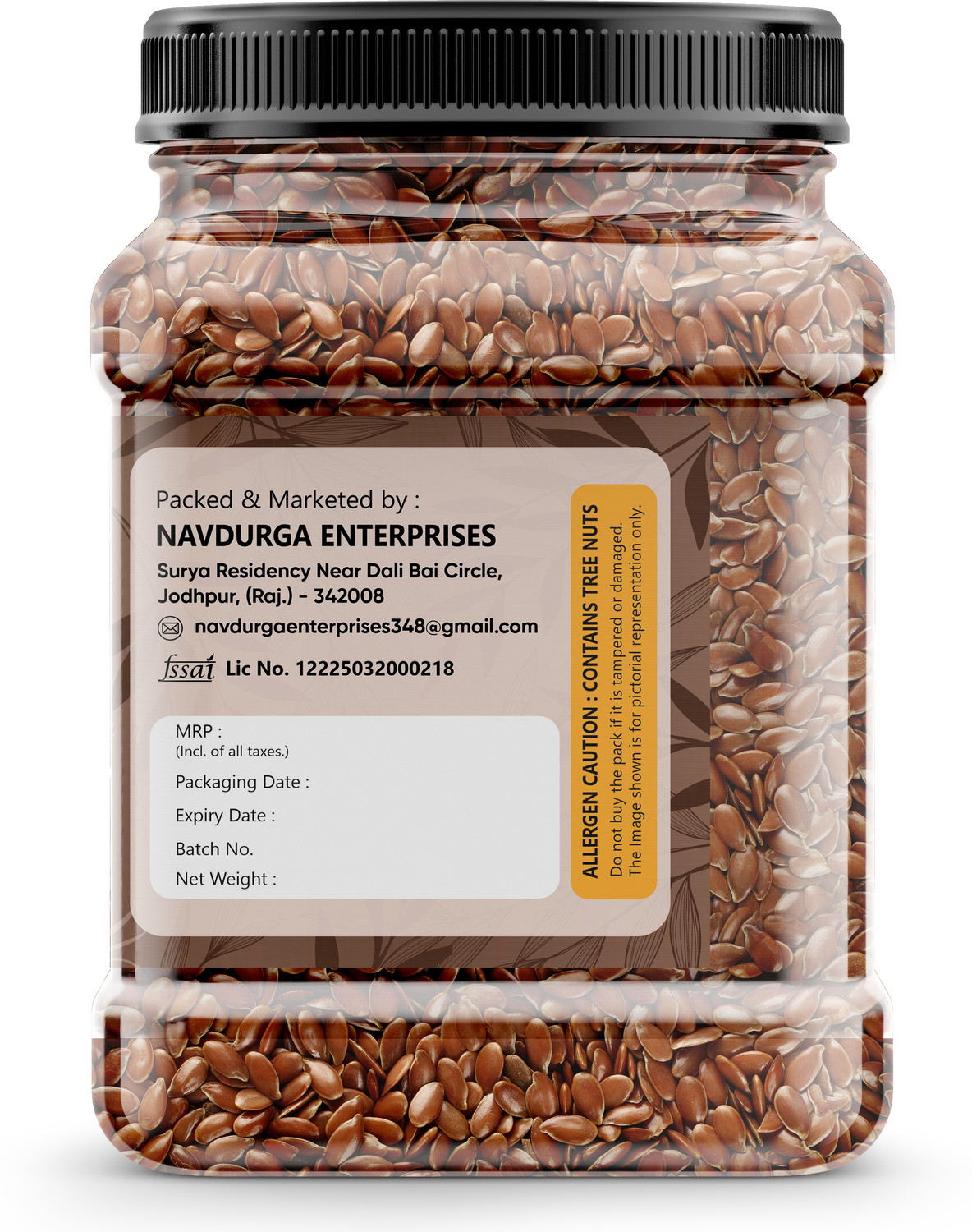 Image of VANSURI Raw Flax seeds Rich in Omega 3, Zinc & Protein / Alsi Seeds Brown Flax Seeds