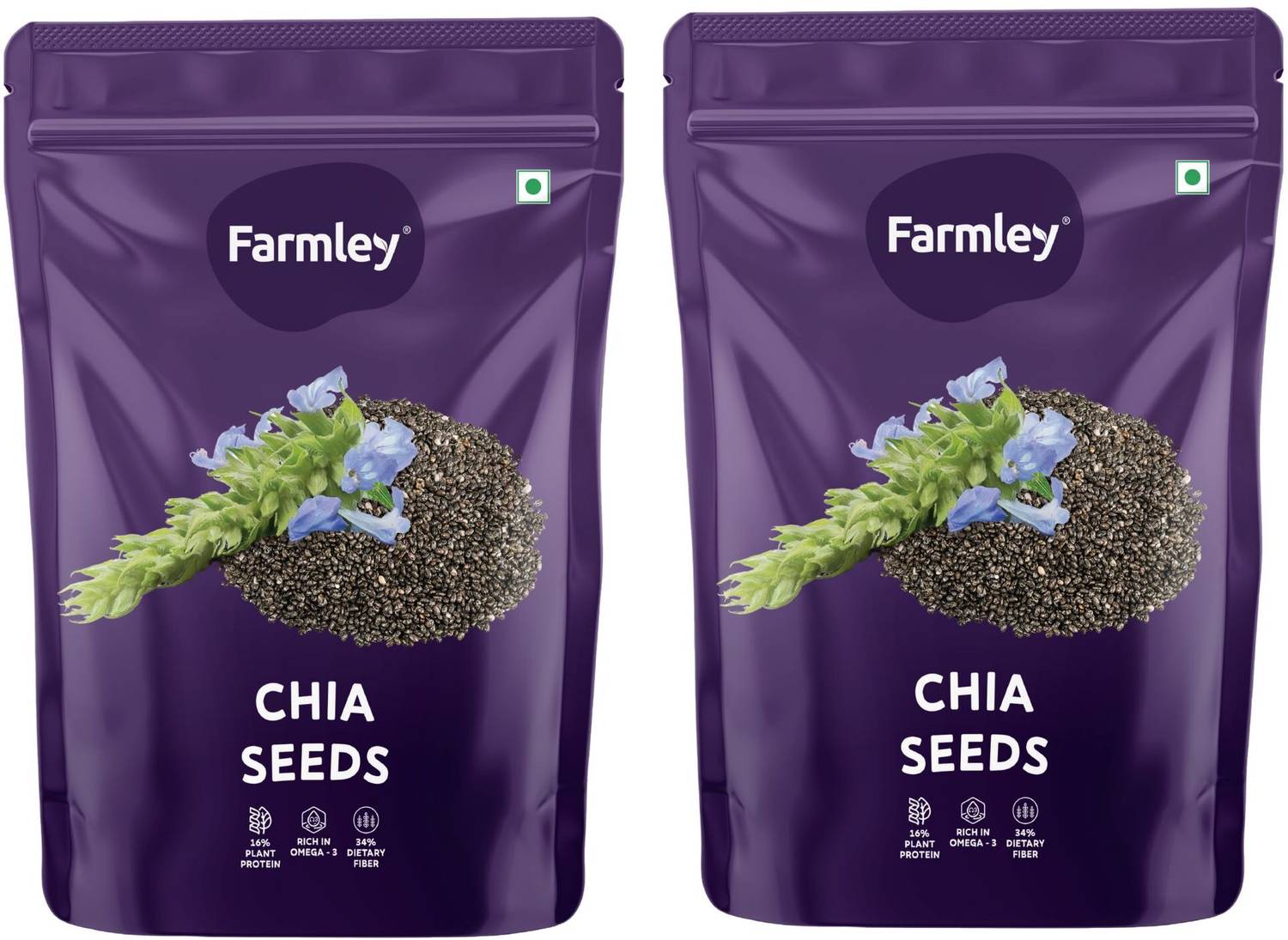 Farmley Premium Chia Seeds (2 x 200 g)