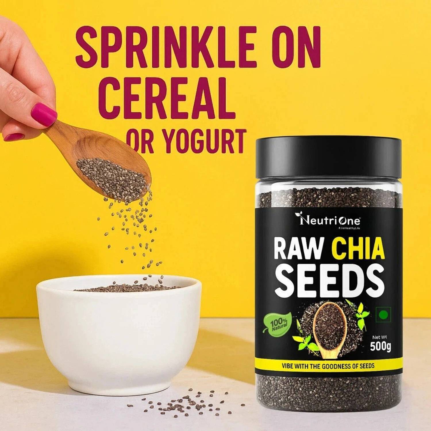 NeutriOne Raw Chia Seeds 240g - Image 4