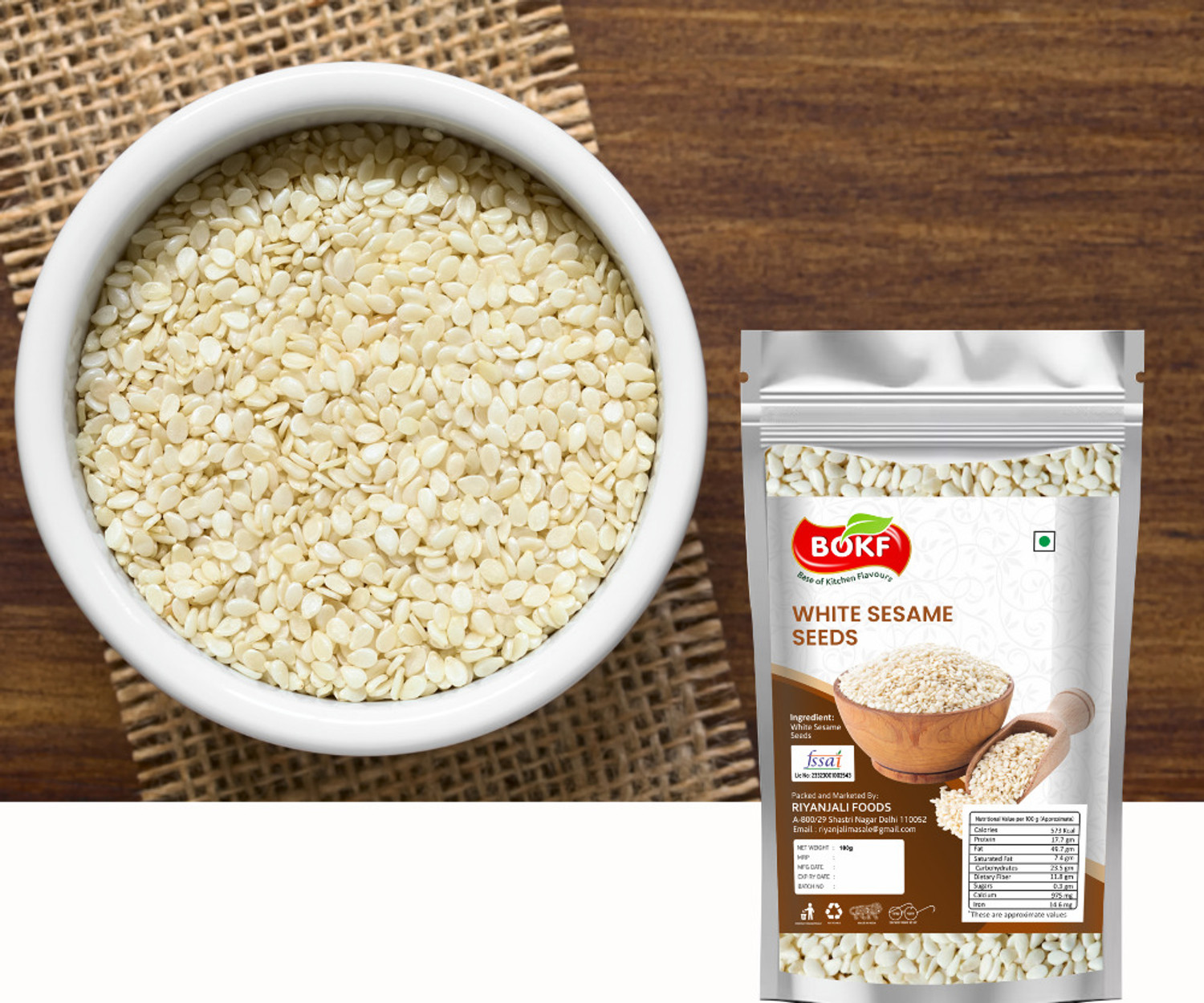 Image of BOKF Safed til / White Sesame Seeds