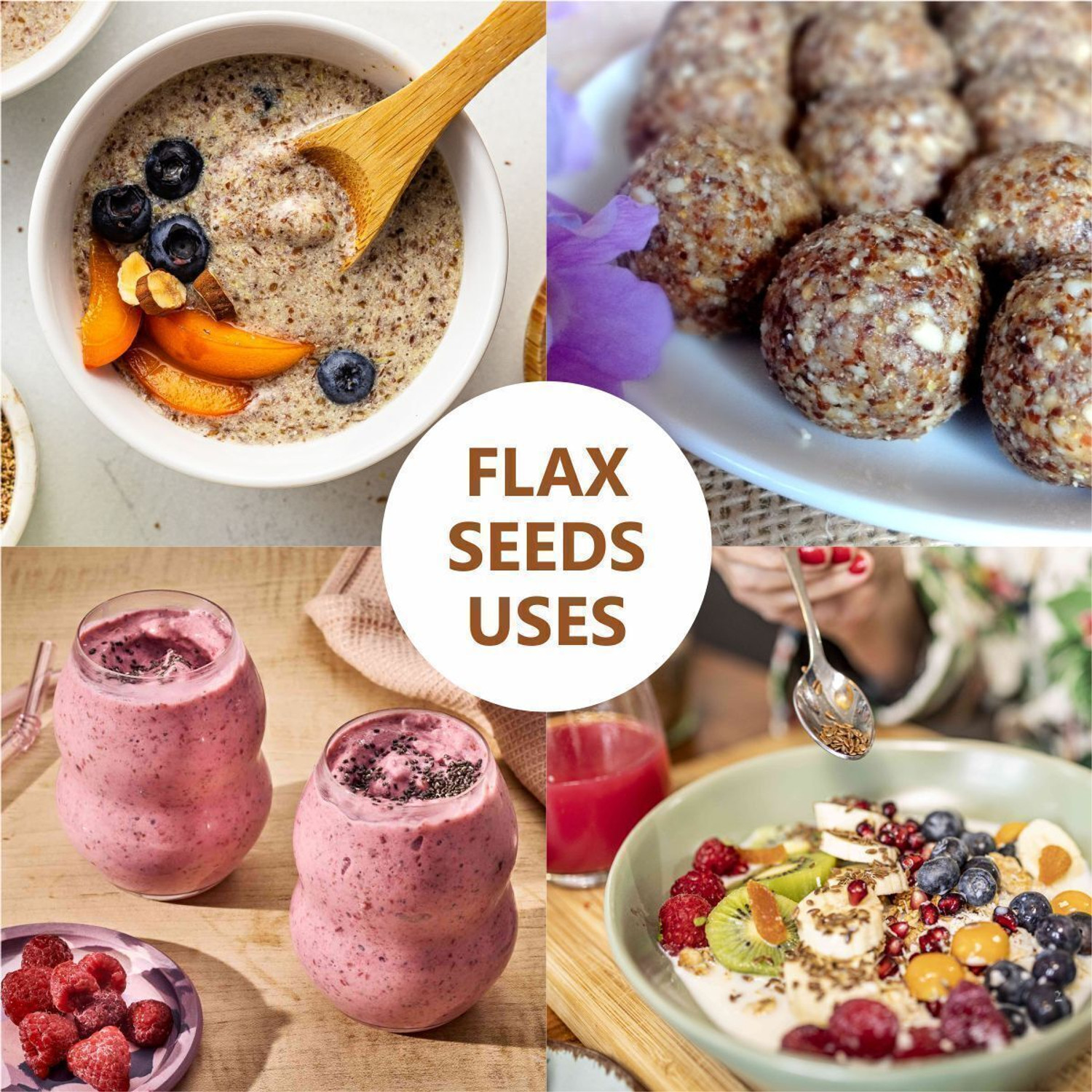 Image of EATOR Seeds Combo 400gm (100gm Each), Pack of 4, Pumpkin Seeds, Chia Seeds, Sunflower Seeds, Brown Flax Seeds