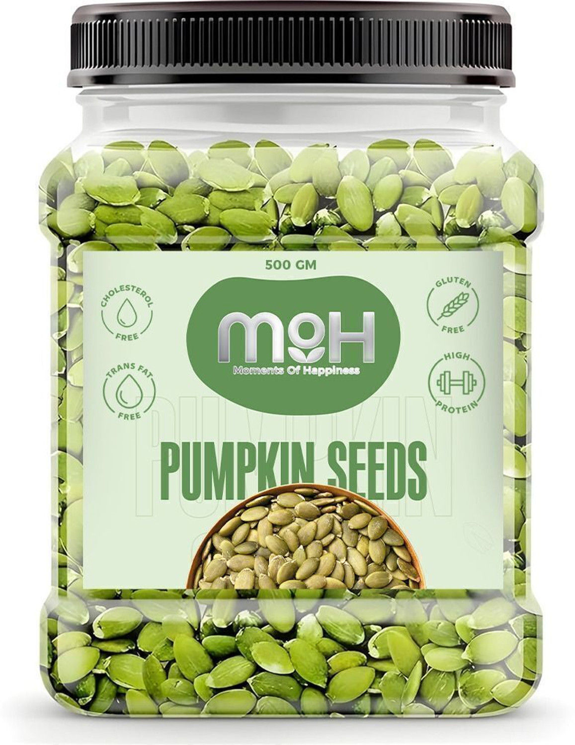 Image of M.O.H. MOMENTS OF HAPPINESS Pumpkin Seeds 500g | Premium Raw & Natural Pumpkin Seeds Pumpkin Seeds