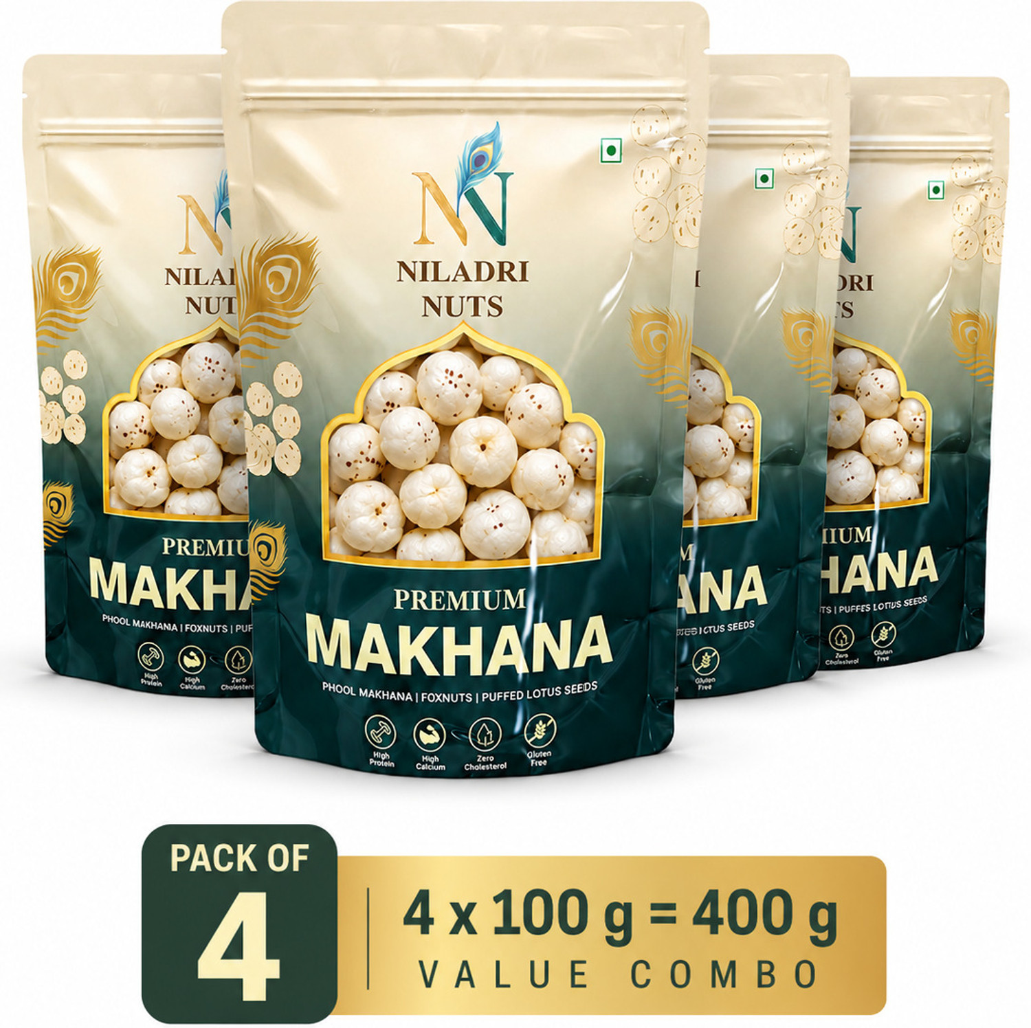 Image of niladri nuts Premium Makhana Value pack | Foxnuts | Phool Makhana | Makhana