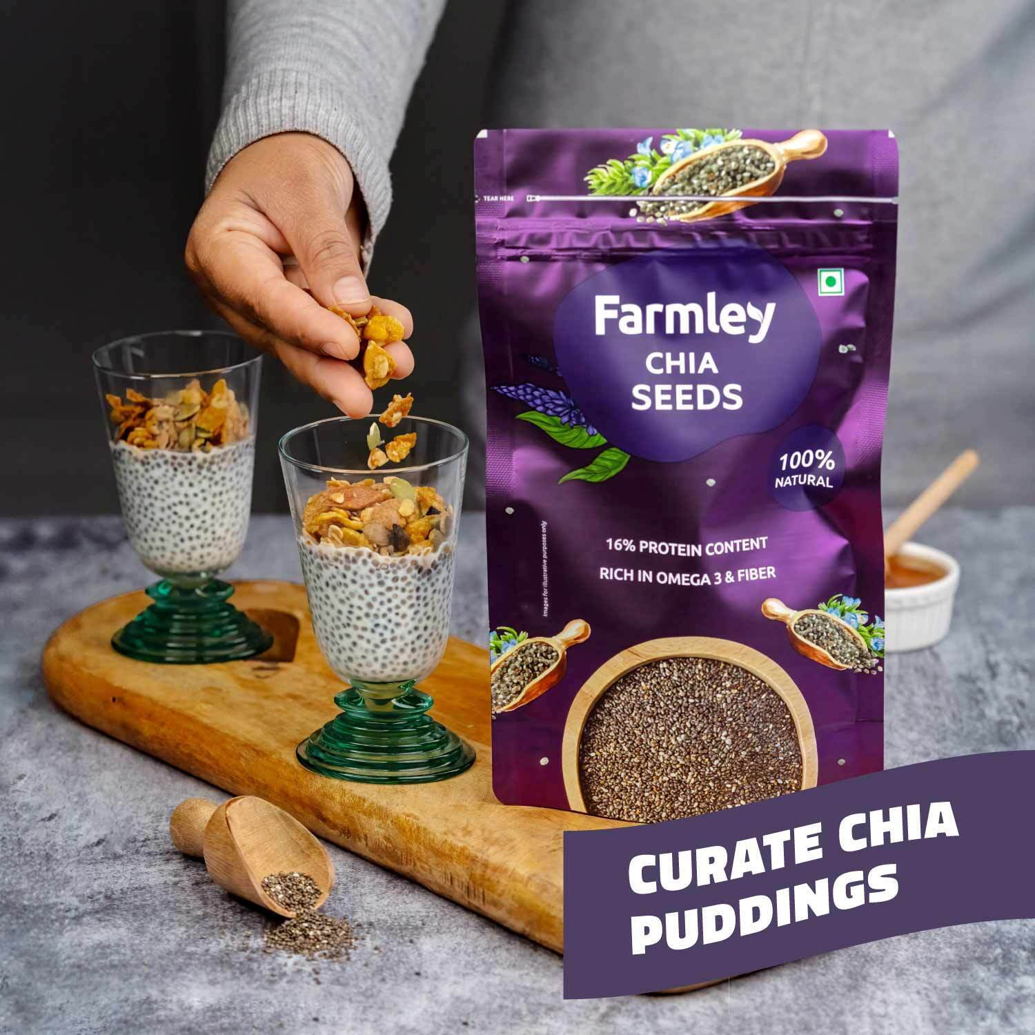Image of Farmley Premium Natural Chia Seeds & Premium Pumpkin Seeds 400g Combo Brown Chia Seeds, Pumpkin Seeds