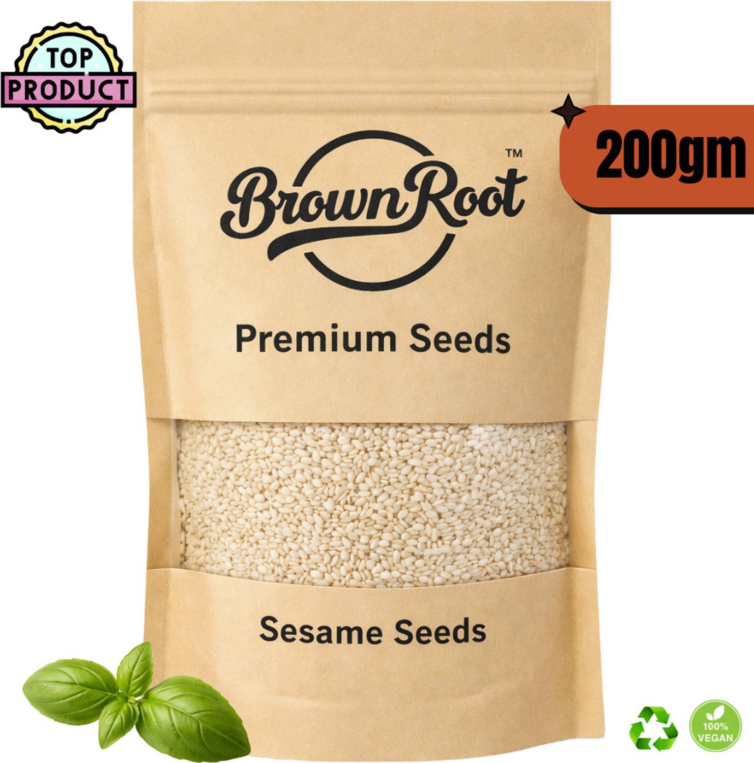 Brown Root Sesame Seeds | 100% Natural Til Seeds | Rich in Calcium & Iron | High Fiber | Sesame Seeds