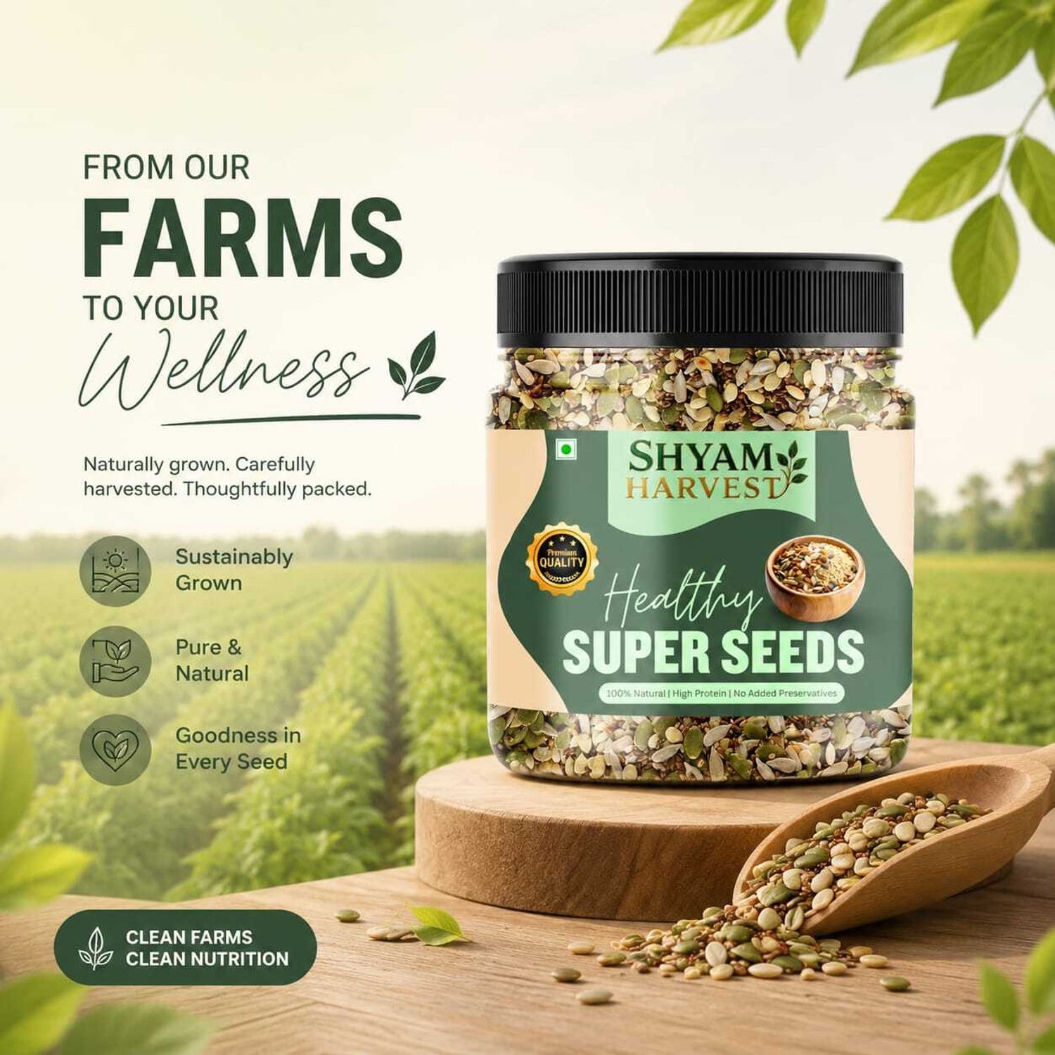 Image of SHYAM HARVEST Mix seeds Basil Seeds, Black Cumin Seeds, Black Chia Seeds, Alphalpha Seeds, Brown Flax Seeds, Brown Chia Seeds, Breadfruit Seeds, Chia Seeds, Cumin Seeds, Cucumber Seeds