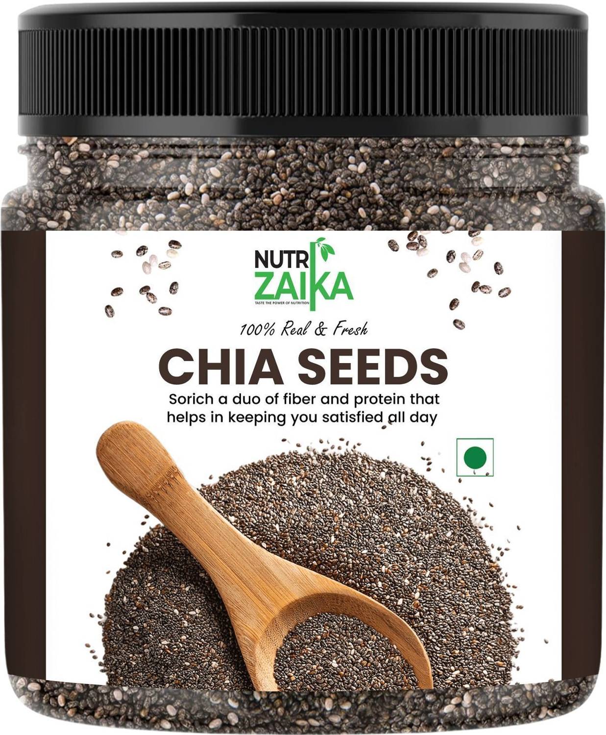 NUTRI ZAIKA Chia Seeds Plant Based Protein Superfood High Fib