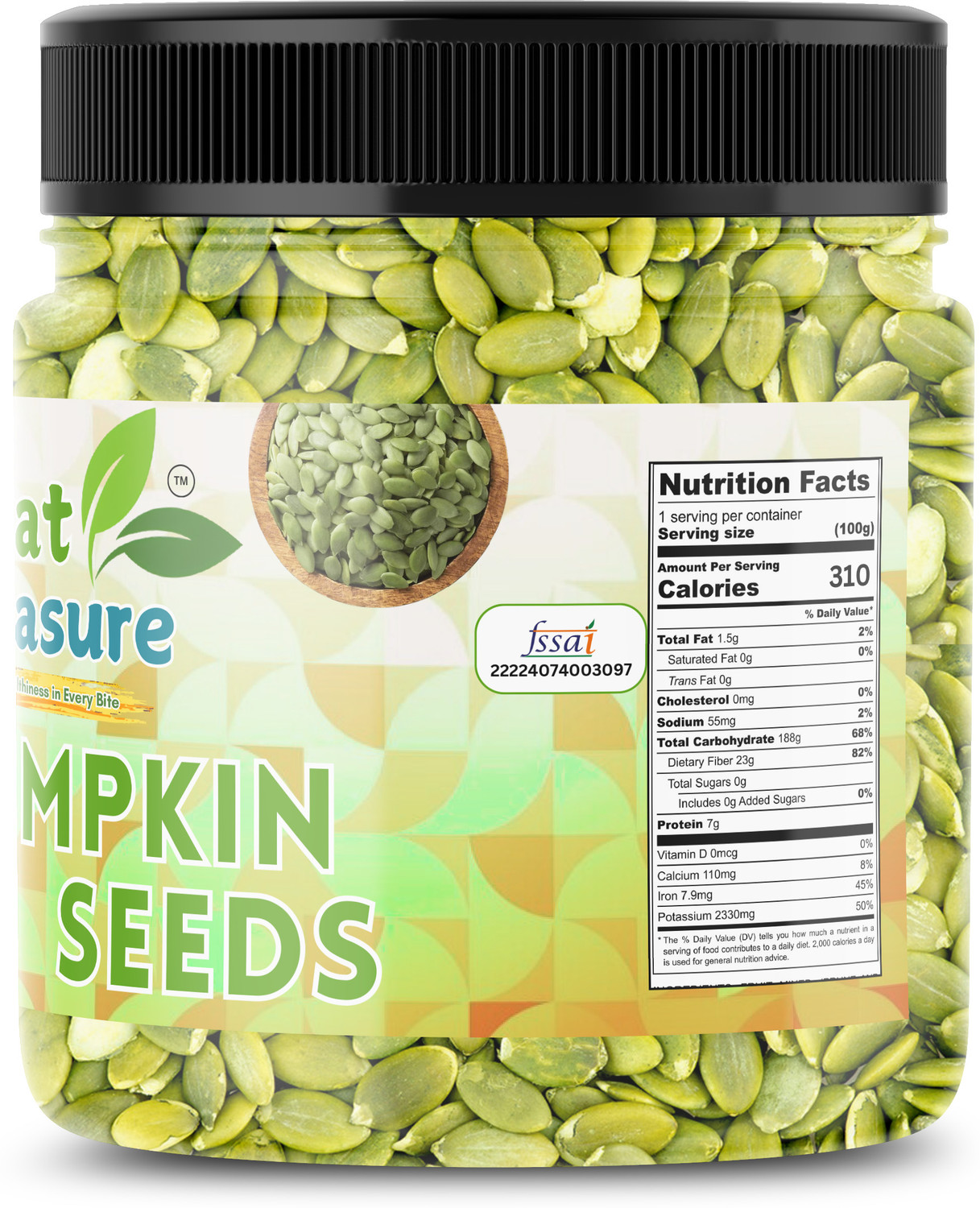 Image of TREAT TREASURE Raw Organic Pumpkin Seeds | Sunflower Seeds for Eating | Protein & Nutrient-Rich Pumpkin Seeds