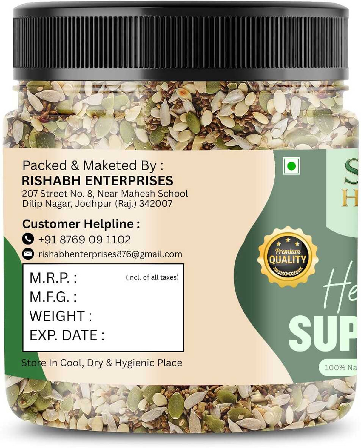 Image of SHYAM HARVEST Mix seeds Basil Seeds, Black Cumin Seeds, Black Chia Seeds, Alphalpha Seeds, Brown Flax Seeds, Brown Chia Seeds, Breadfruit Seeds, Chia Seeds, Cumin Seeds, Cucumber Seeds