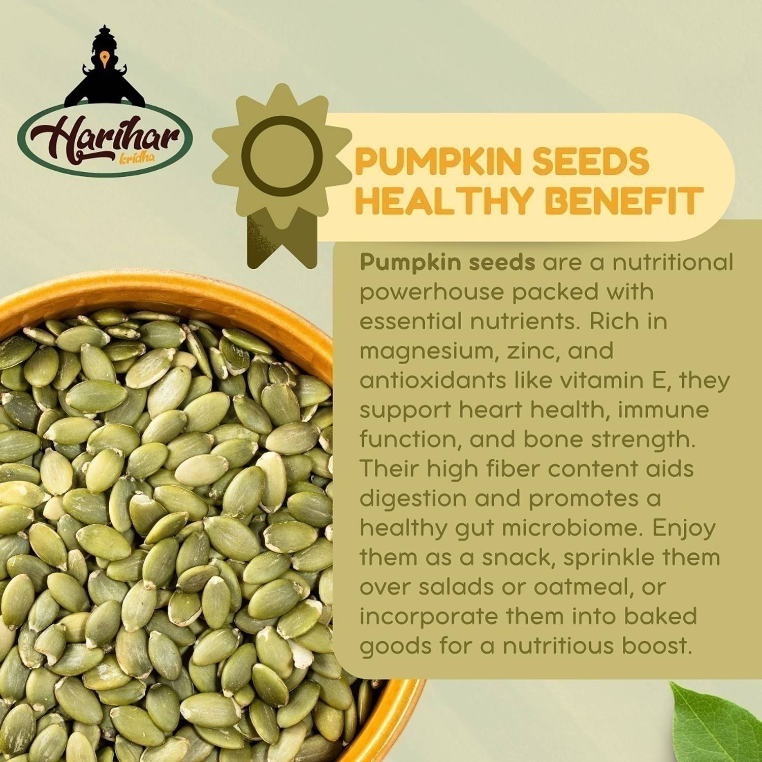 HARIHARKRIDHA Pumpkin Seeds 500g Raw - Image 5