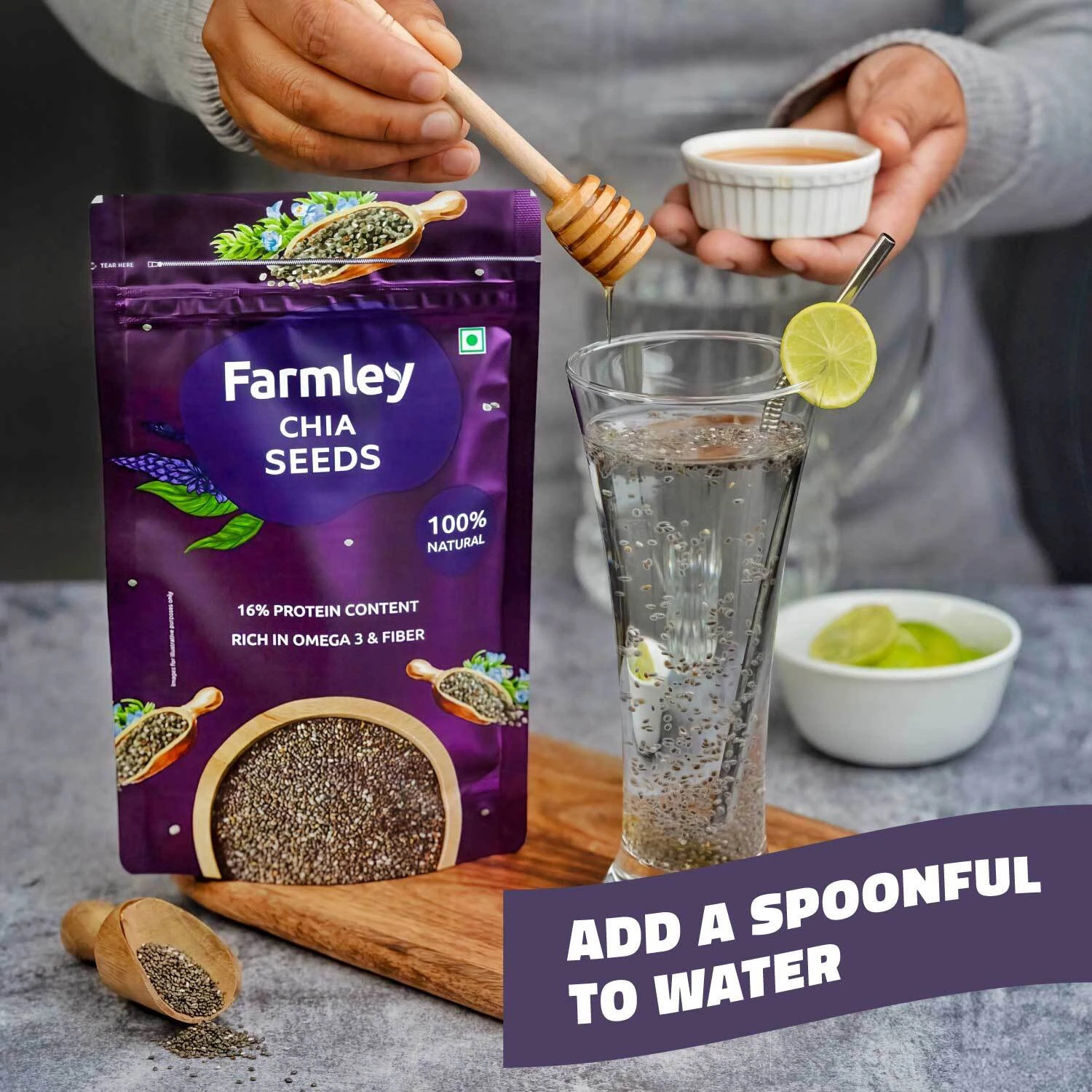 Image of Farmley Premium Natural Chia Seeds & Premium Pumpkin Seeds 400g Combo Brown Chia Seeds, Pumpkin Seeds