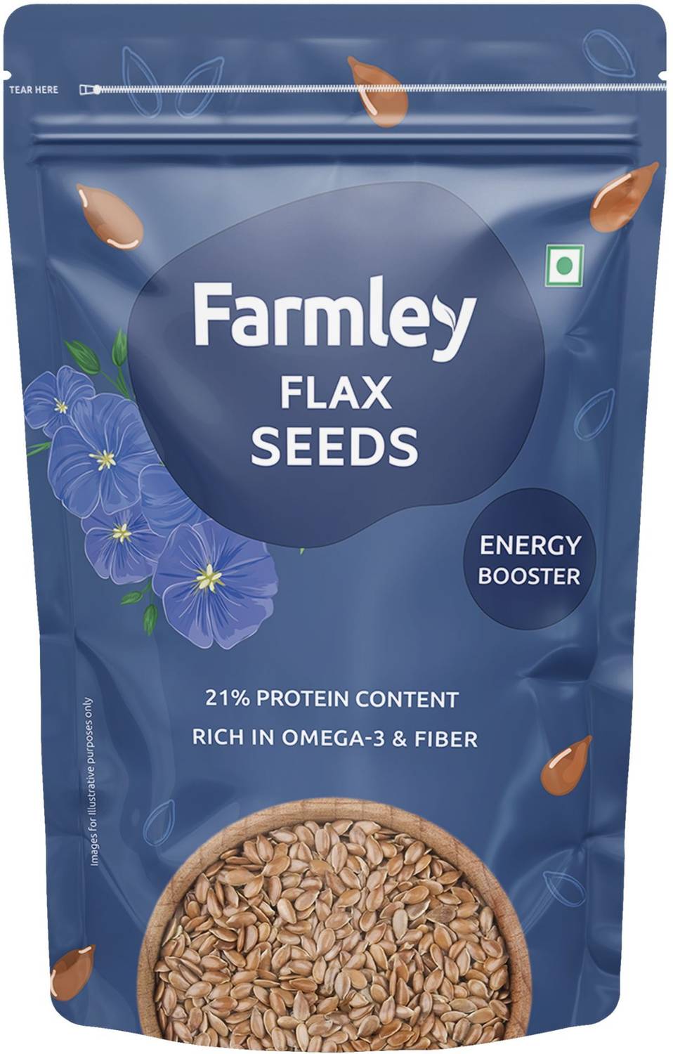 Farmley Premium Brown Flax Seeds (200 g)