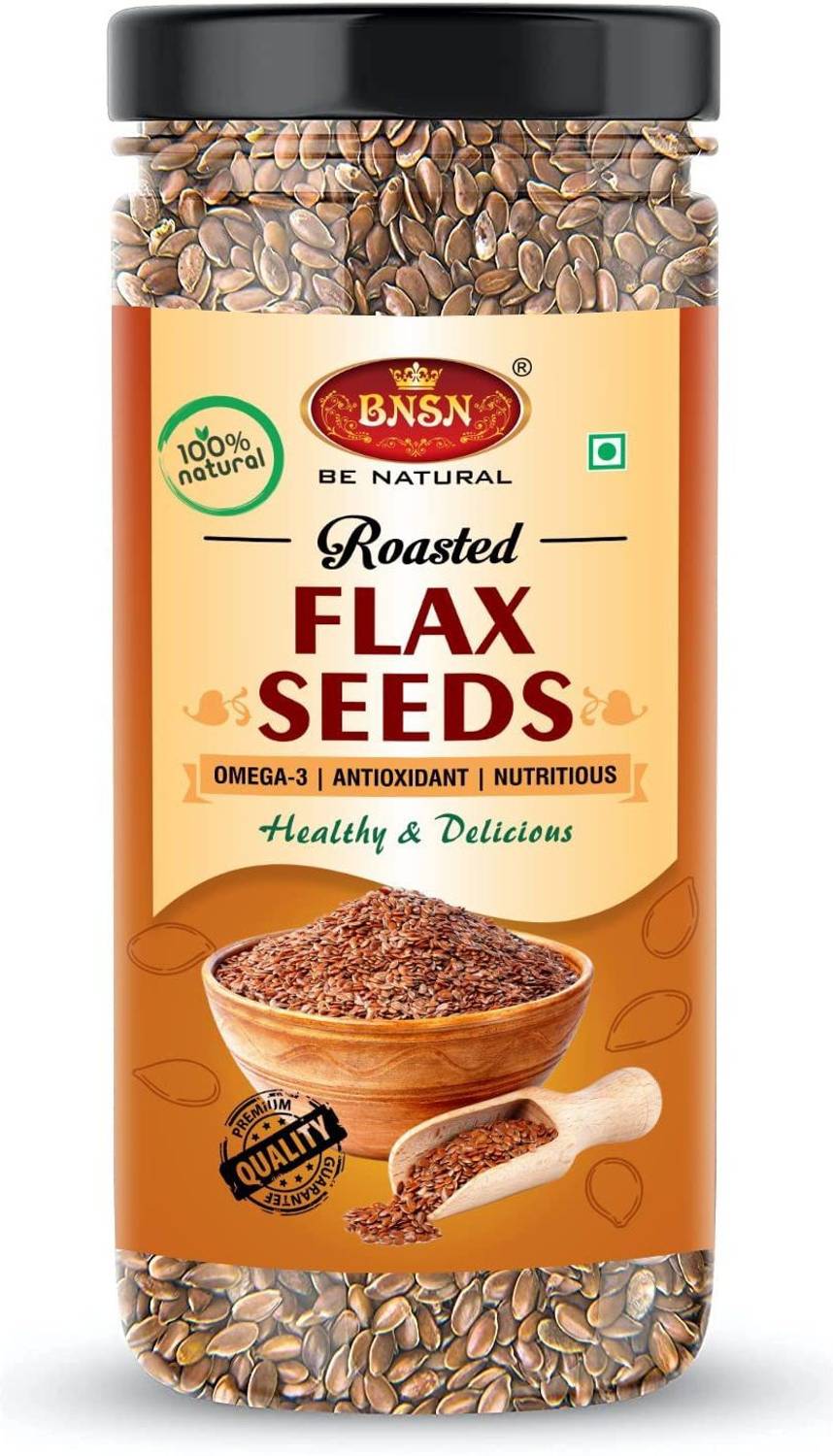 BNSN Roasted Flax Seeds-200Gm |Alsi | Lin Seeds | Avise Ginjalu For Weight Loss Brown Flax Seeds