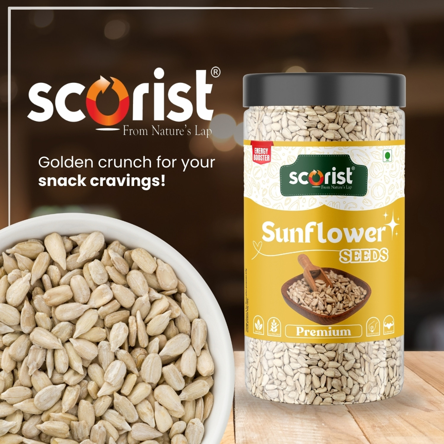 Image of Scorist Premium Raw Sunflower Seeds | 400g Sunflower Seeds